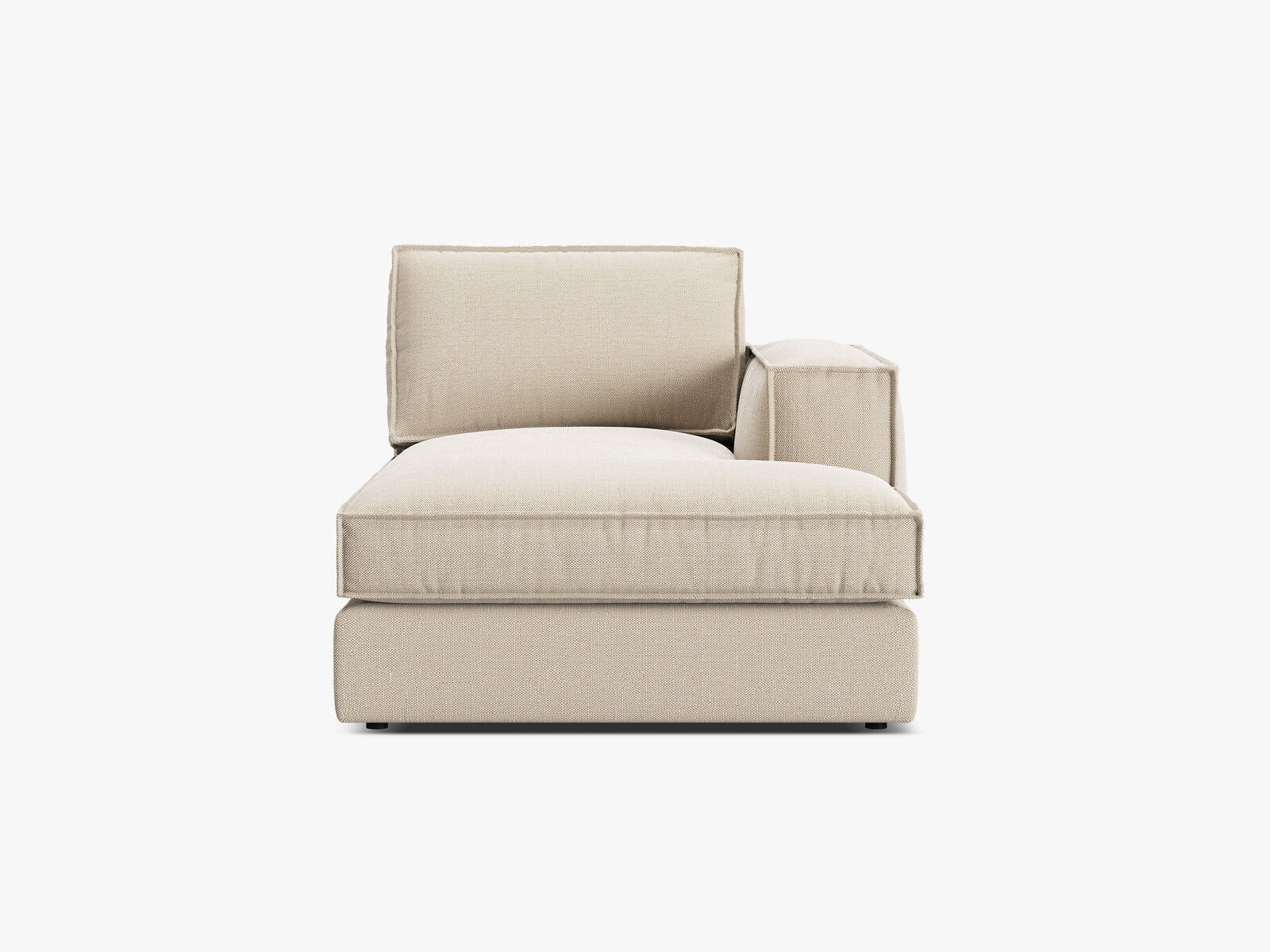 Micadoni Recamiere Pola Rechts Strukturierter Stoff Babel Beige