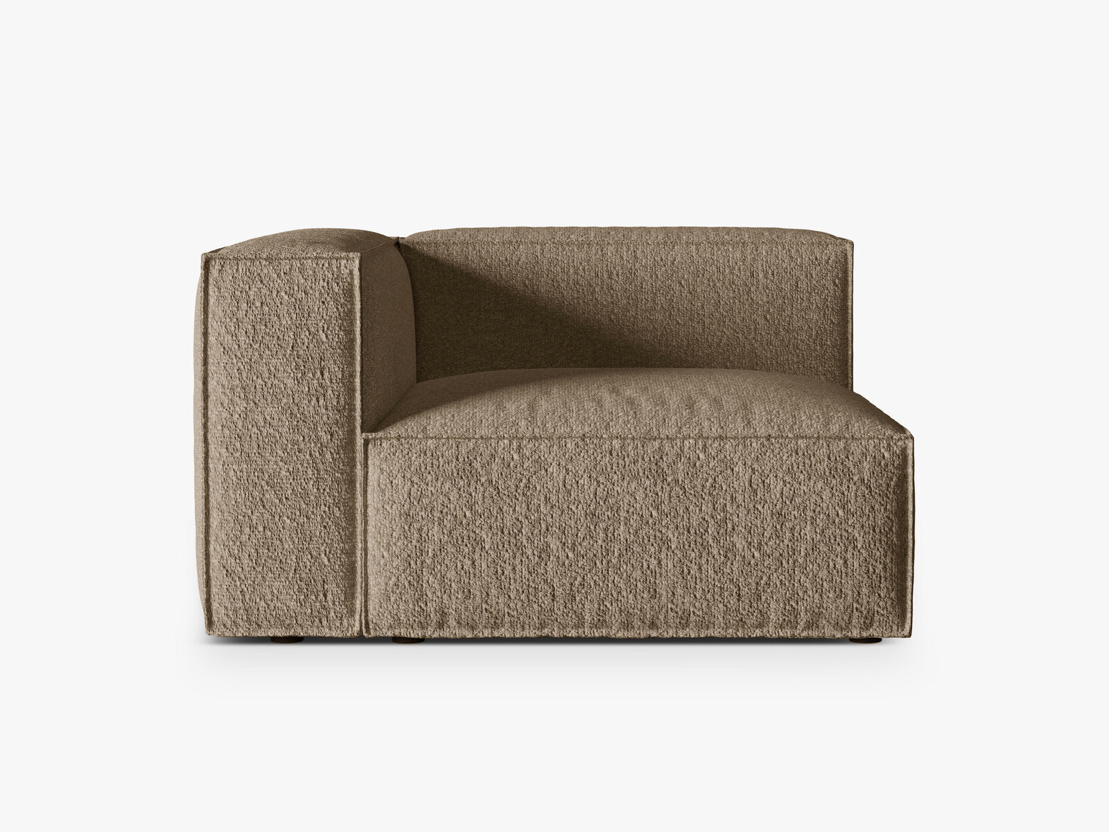 Micadoni Eckmodul Groß Nuria 1-Sitzer Links Boucle Cappuccino