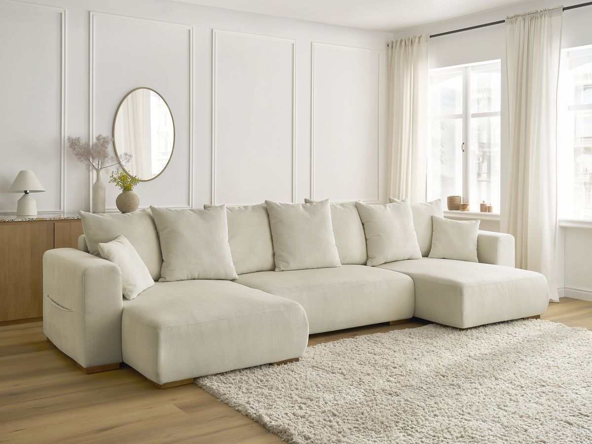Bobochic Sidonie Wohnlandschaft Cordsamt Beige