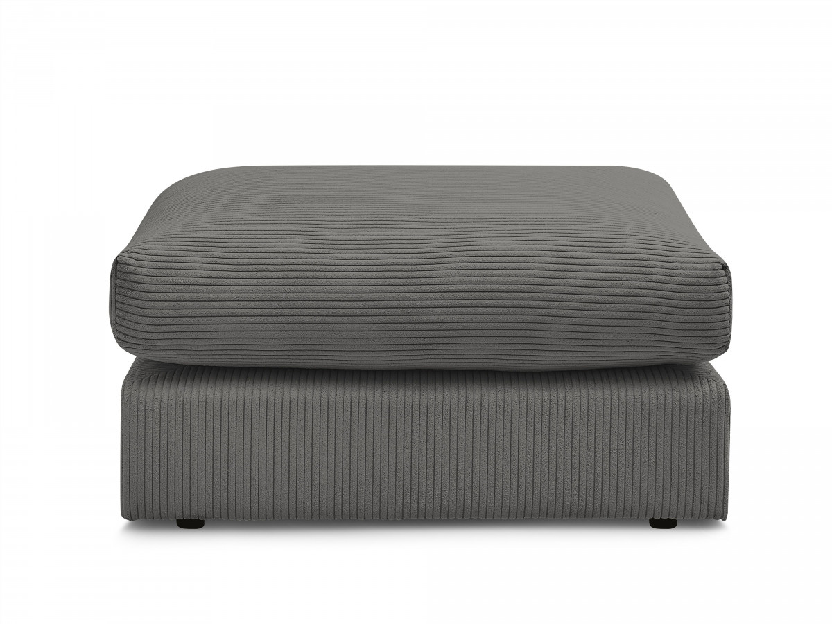 Bobochic Paris Pouf Cordsamt Dunkelgrau