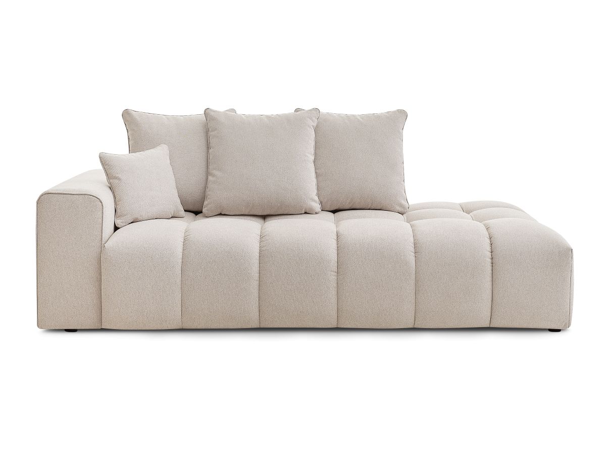 Bobochic Mont-blanc Sofa 4-Sitzer Melange-Stoff Beige Armlehne links