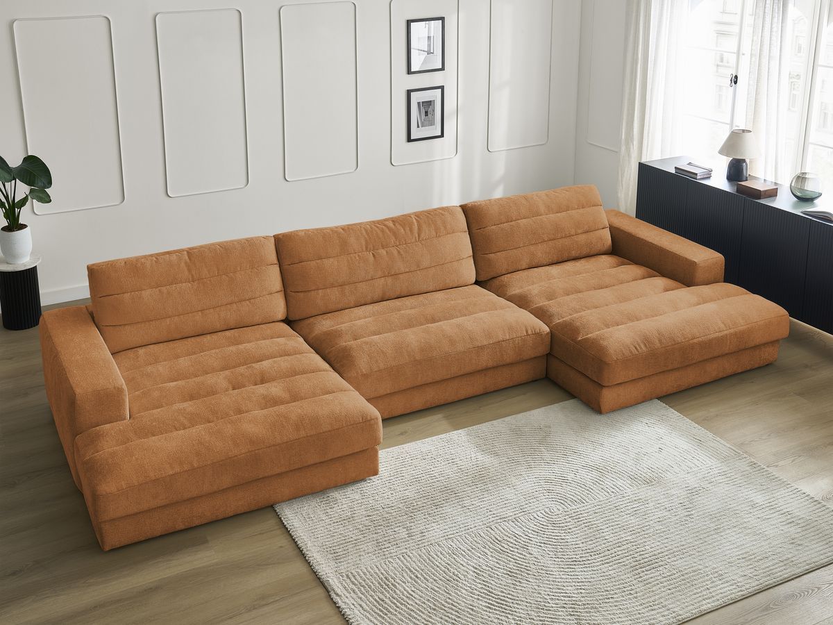 Bobochic Sierra Wohnlandschaft Strukturstoff Orange