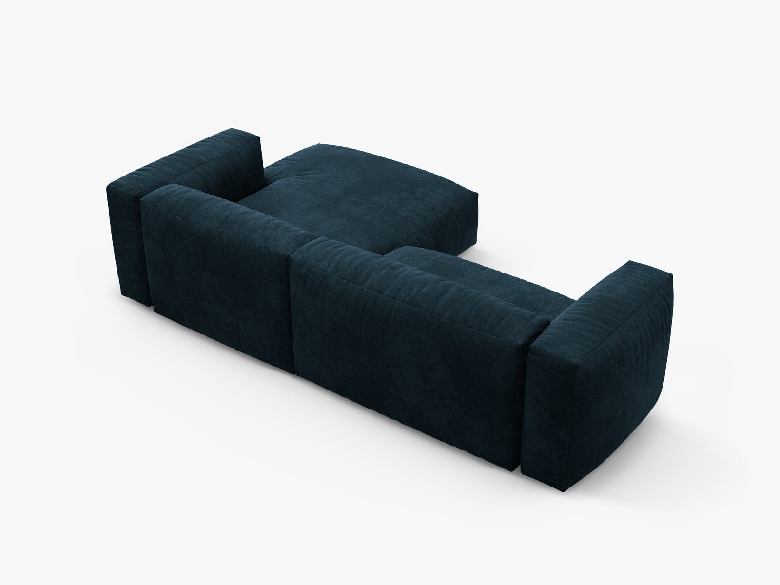 Micadoni Martina Ecksofa 4-Sitzer mit Schlaffunktion Rechts Samt Vogue Dunkelpetrol