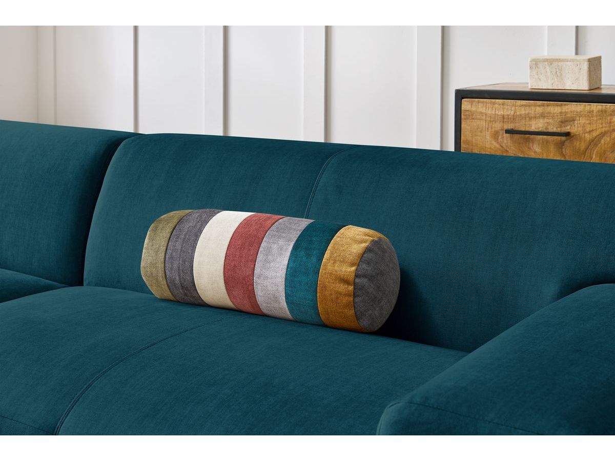 Bobochic Lavena Ecksofa 272 × 220 cm Samt Dunkelblau Ecke links
