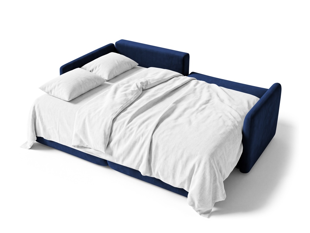 Cosmopolitan Design Ecksofa Monaco 3-Sitzer mit Schlaffunktion Samt Bluvel Königsblau Links
