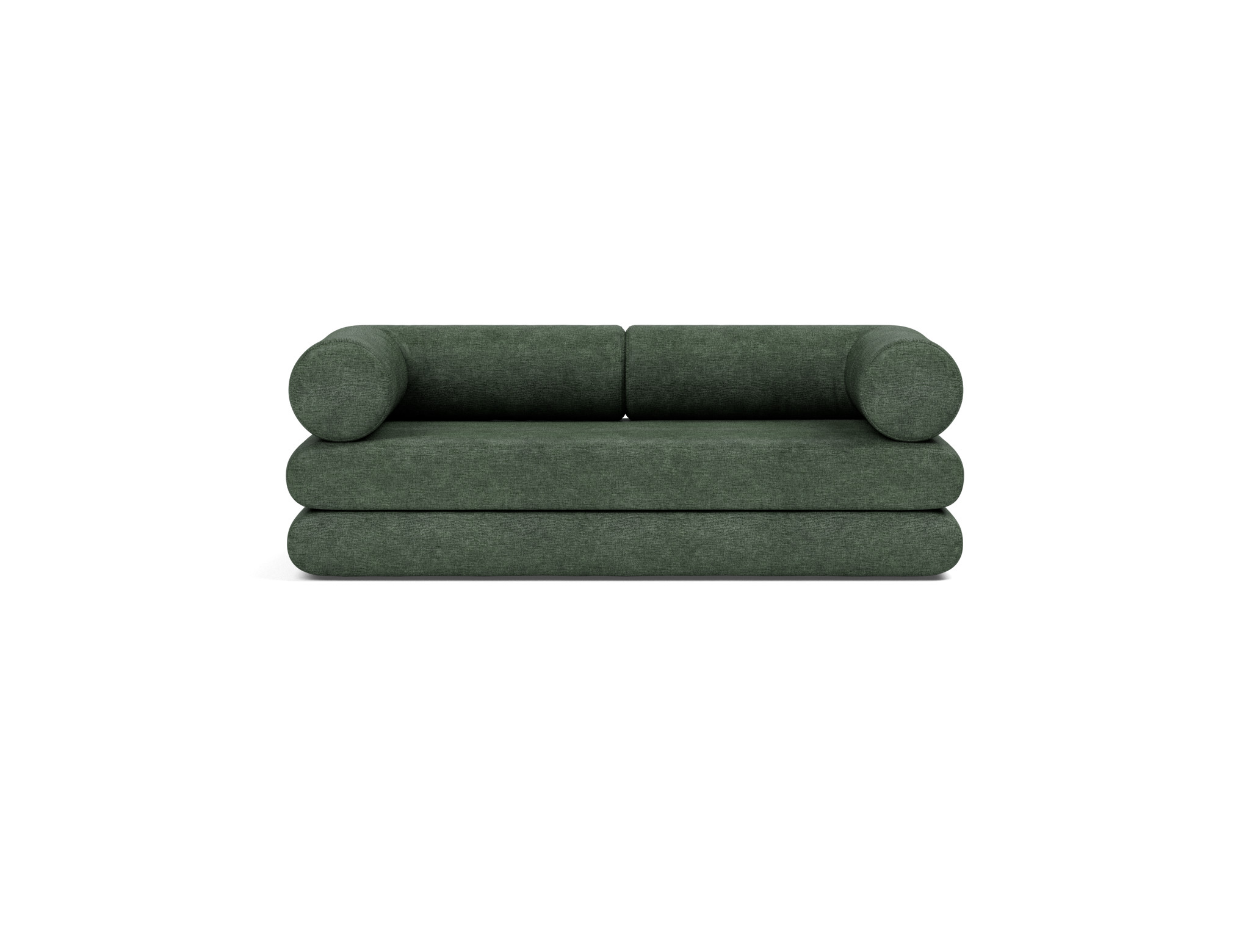 Tagesbett Circlus mit L-förmigen Armlehnen Flachgewebe Avella 281-Pine-Green
