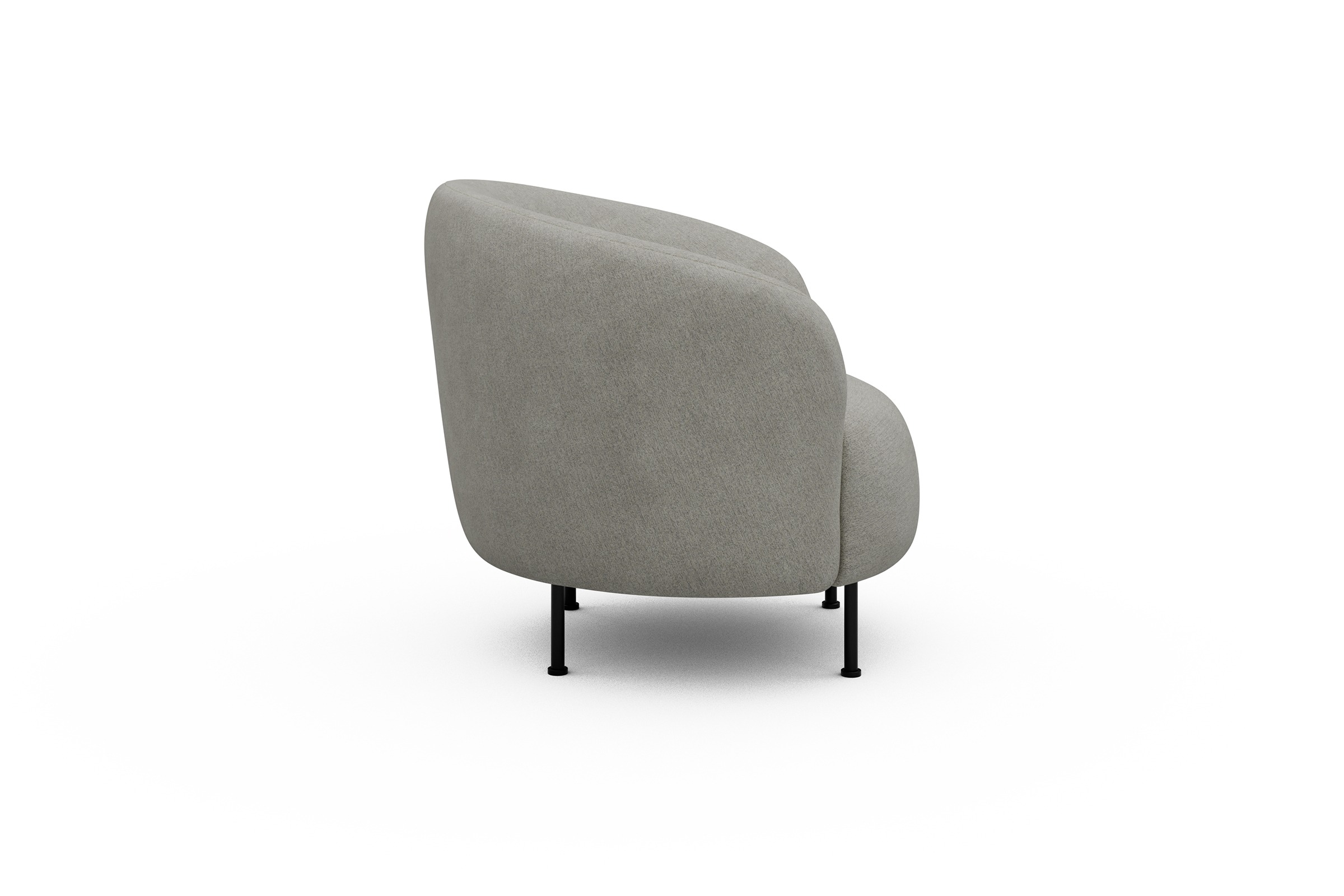 Sessel Ronda Metallbeine Schwarz Carreno-Moon-Stone-White