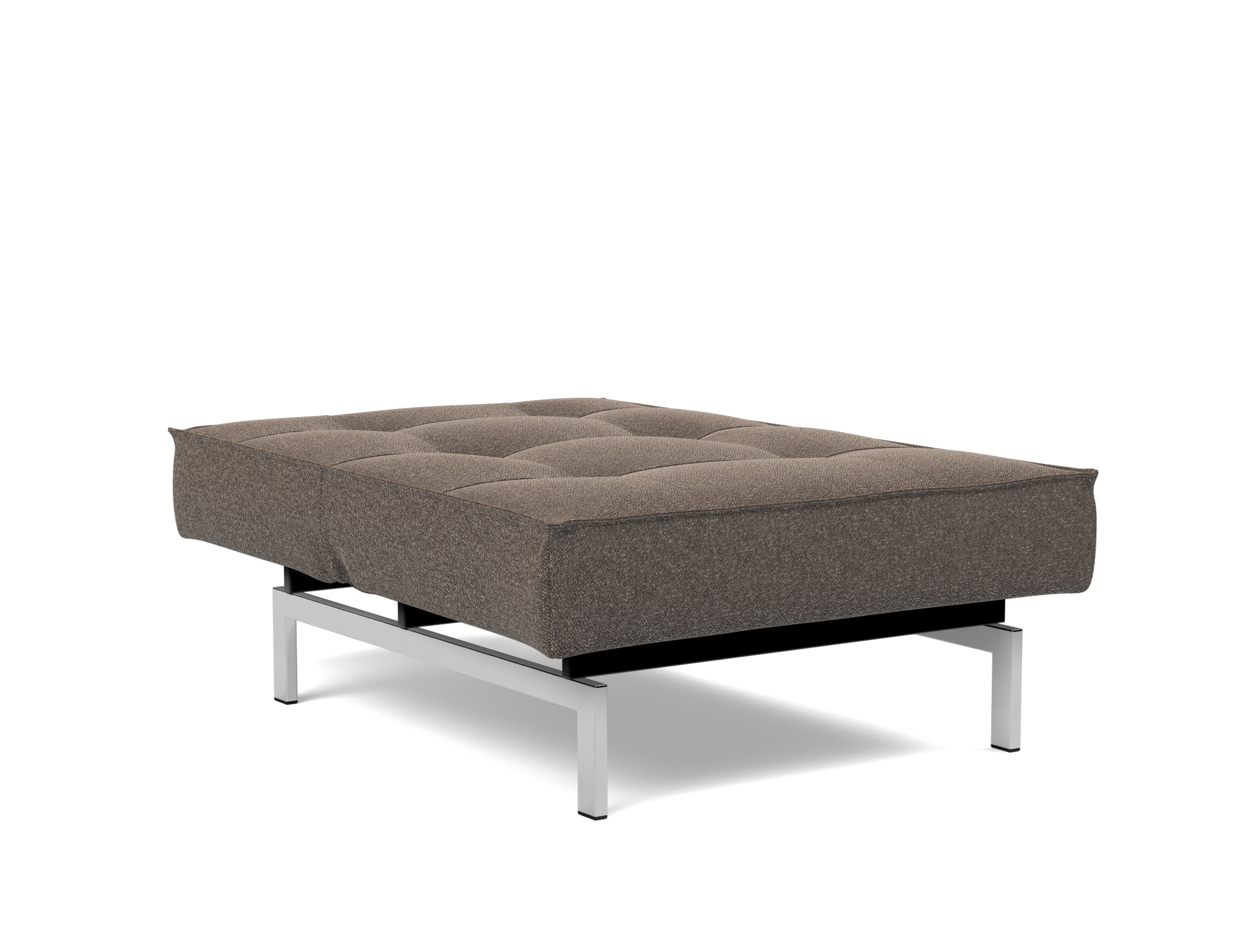 Sessel Splitback Boucle Skandi 530-Taupe Beine Chrom