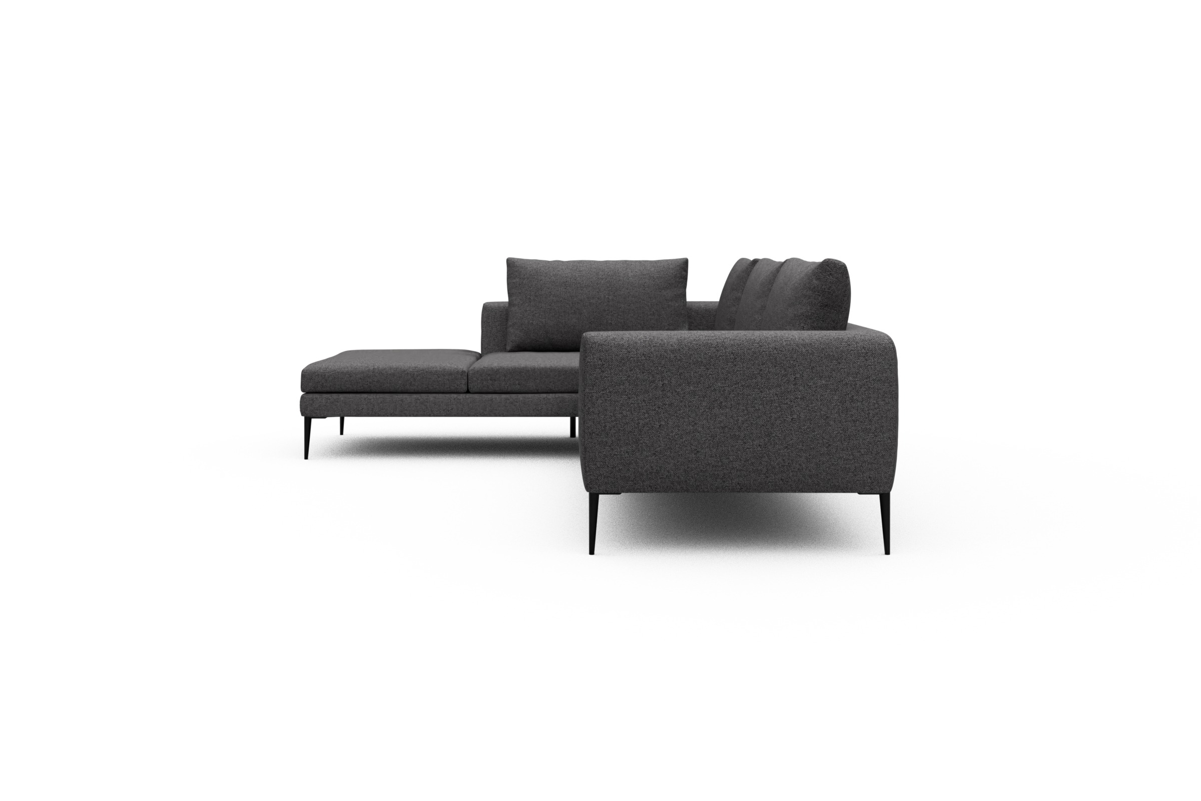 Ecksofa Paul Relax-Ecke rechts mit 3-Sitzer Sama-Antracite