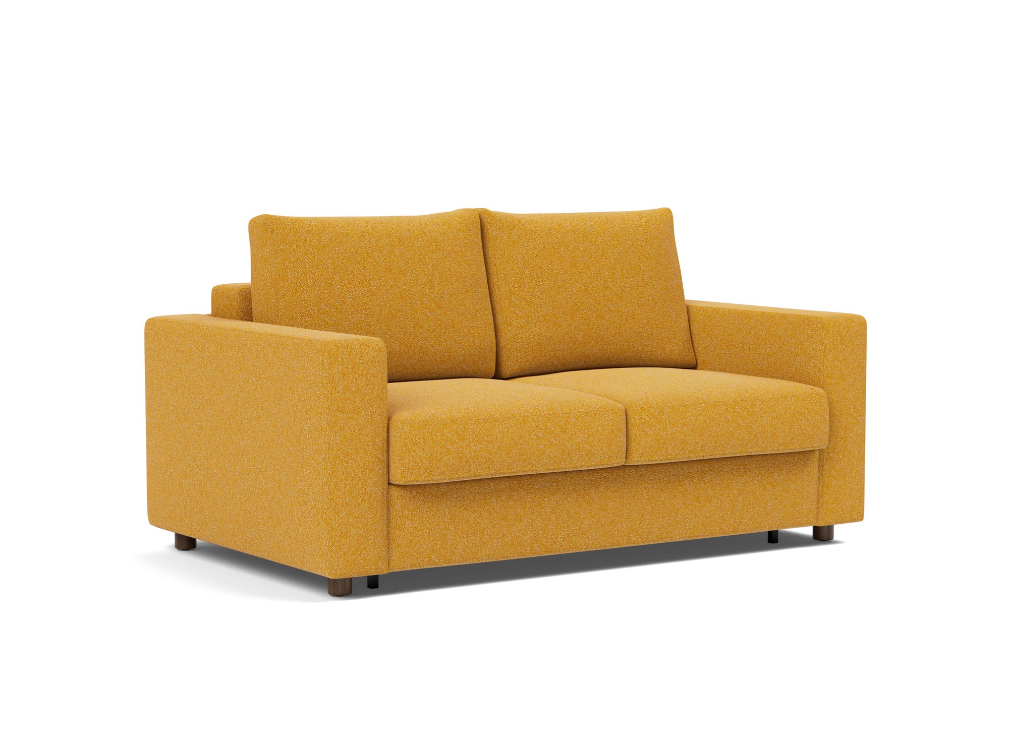 Schlafsofa Neah mit Standard-Armlehnen 140 Boucle Skandi 536-Ochre