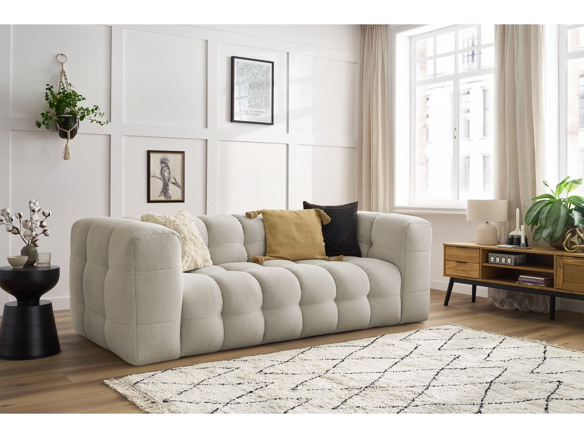 Bobochic Cloud Sofa 3-Sitzer Stoff Beige