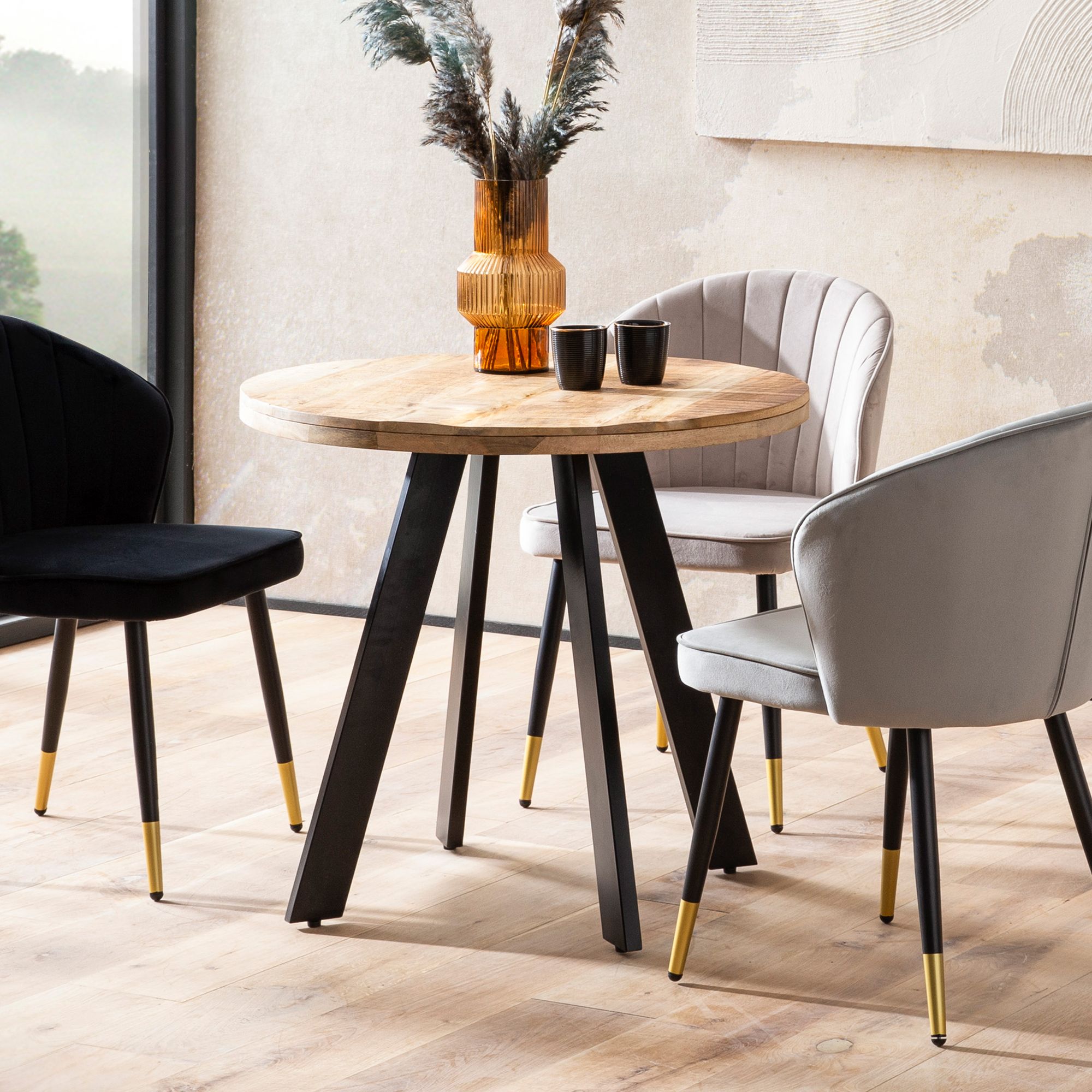 Esstisch Harkmark Mango Massivholz Ø 80 cm
