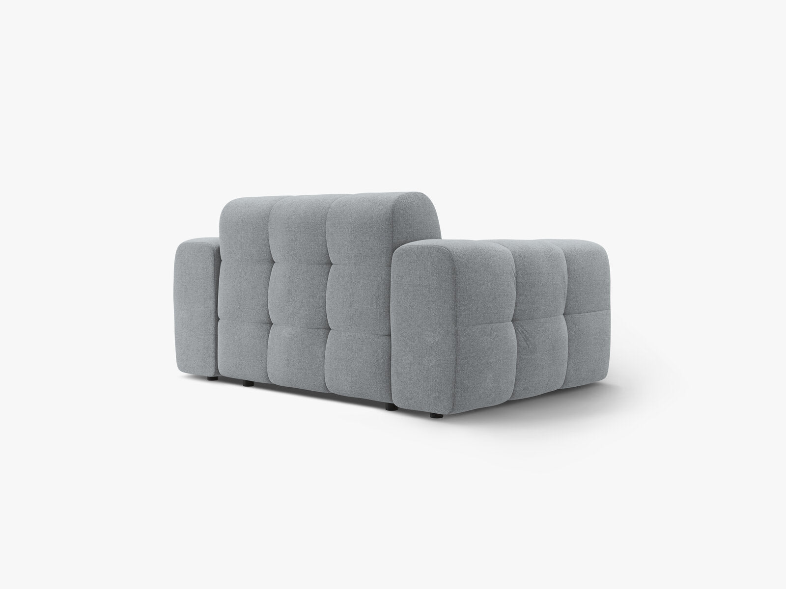 Micadoni Sofa Kendal 2-Sitzer Strukturierter Stoff Platinum