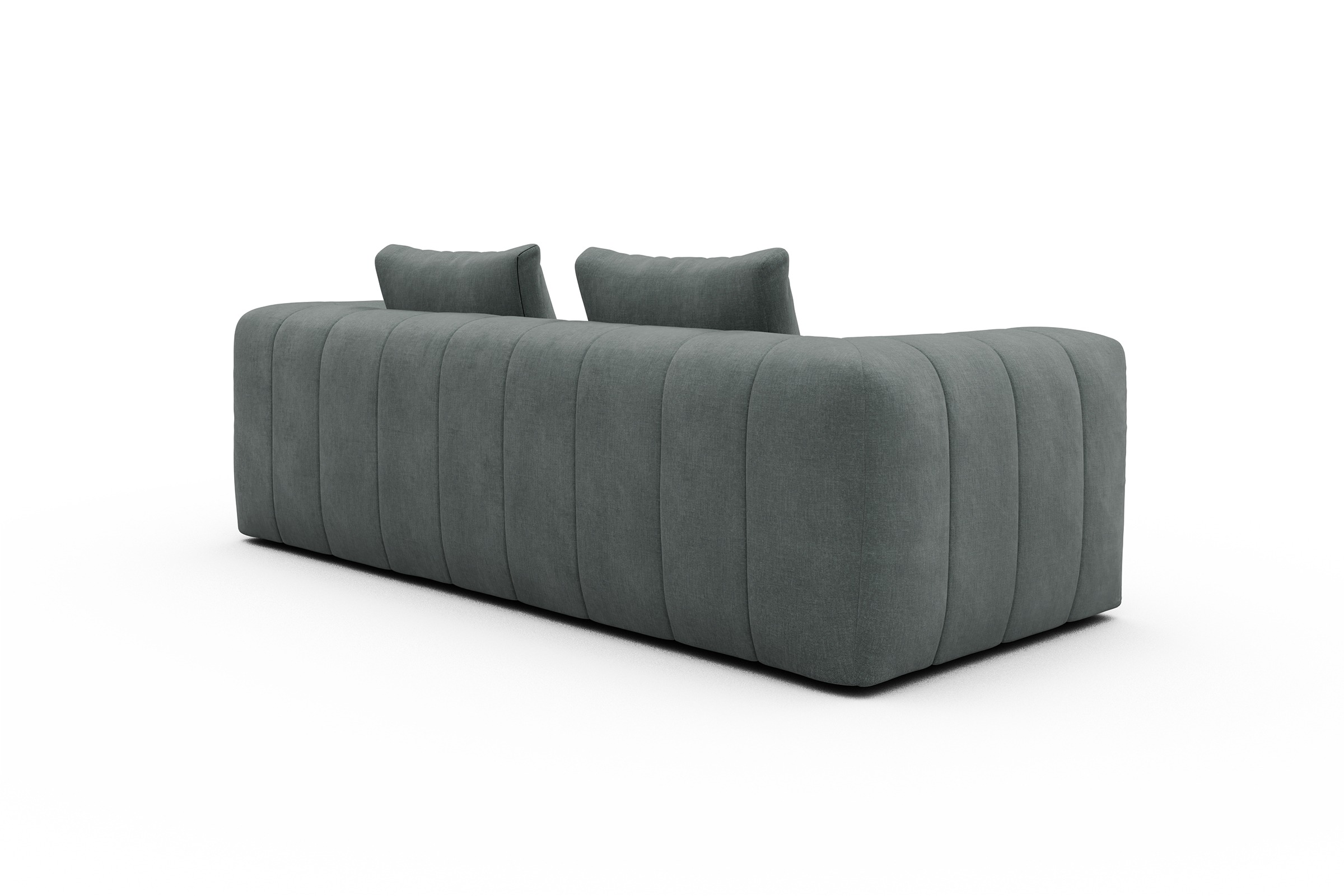 Sofa Hugo 3-Sitzer Smooth-Silver-Grey
