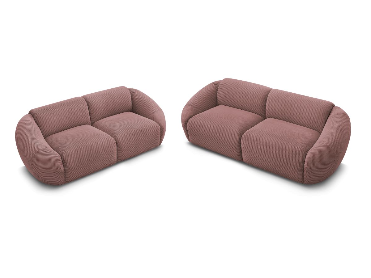 Bobochic Tina Sofa 5-Sitzer Cordsamt Rosa