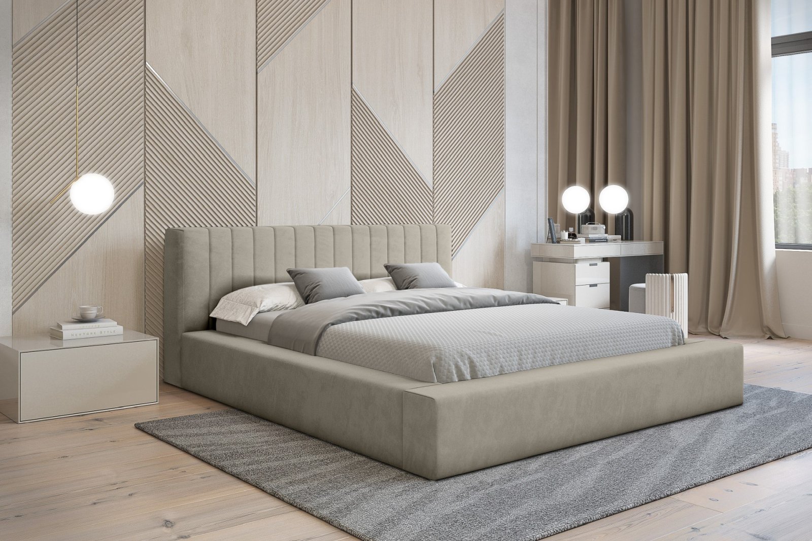 Polsterbett Carno Chenille 140x200 mit Metallrahmen Ditra-New 03