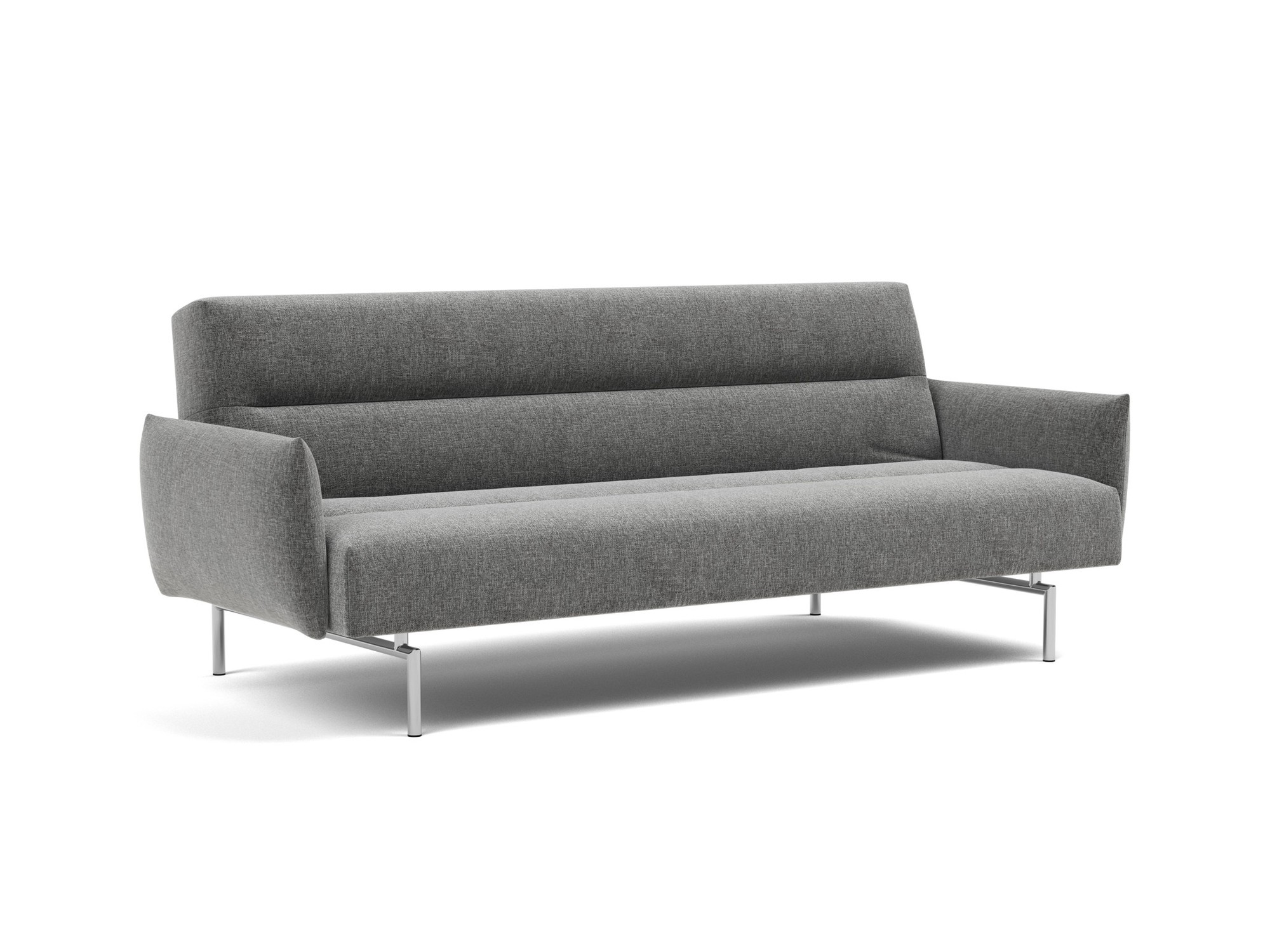 Schlafsofa Jillis mit Armlehnen Strukturierter Stoff Twist 563-Charcoal