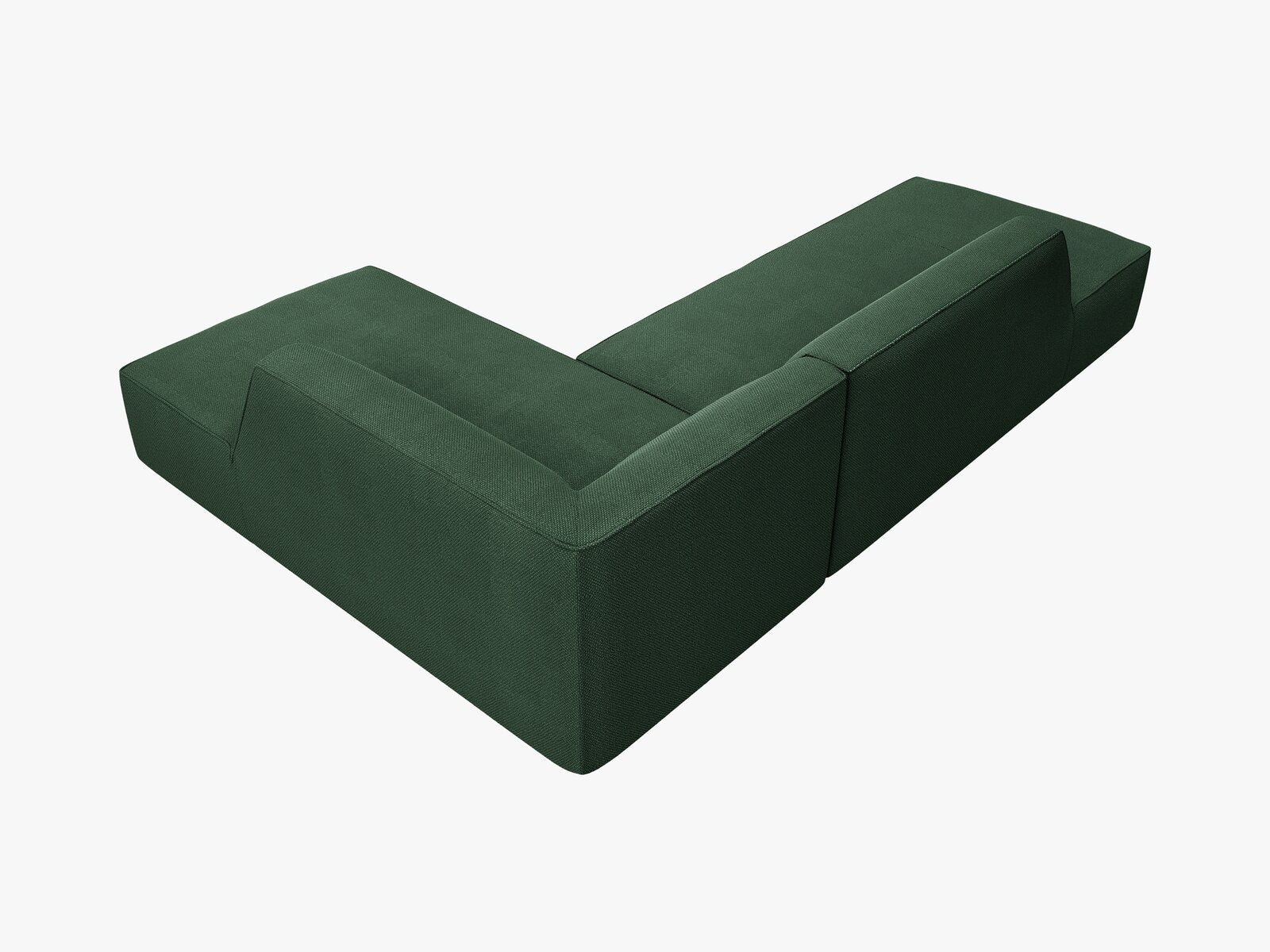 Micadoni Ecksofa Ruby 4-Sitzer Rechts Strukturierter Stoff Ottawa Grün