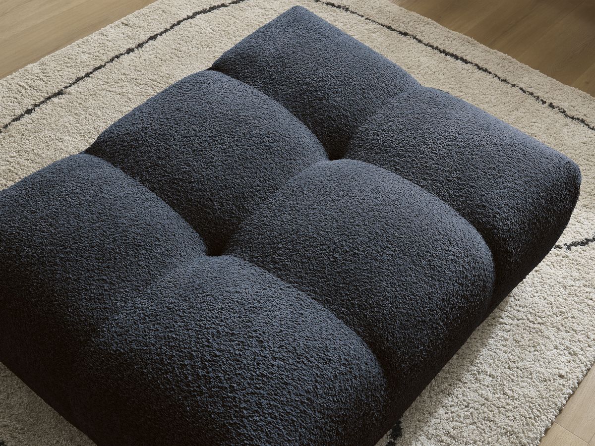 Bobochic Anakin Pouf Bouclé-Stoff Dunkelblau