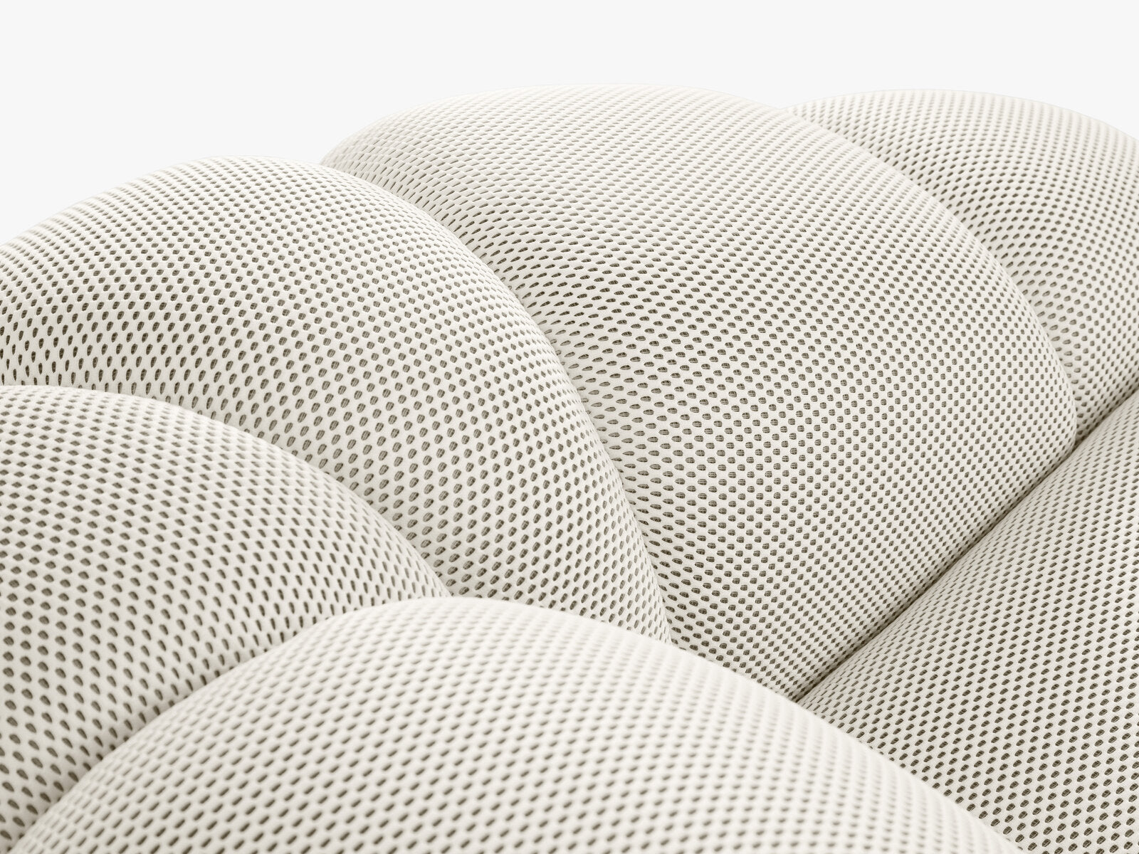 Micadoni Ecksofa Diana 4-Sitzer Links 3D-Stoff Helles Beige