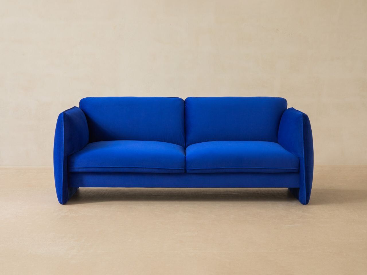 Micadoni Georgia Sofa 3-Sitzer Samt Magic Velvet Kobalt