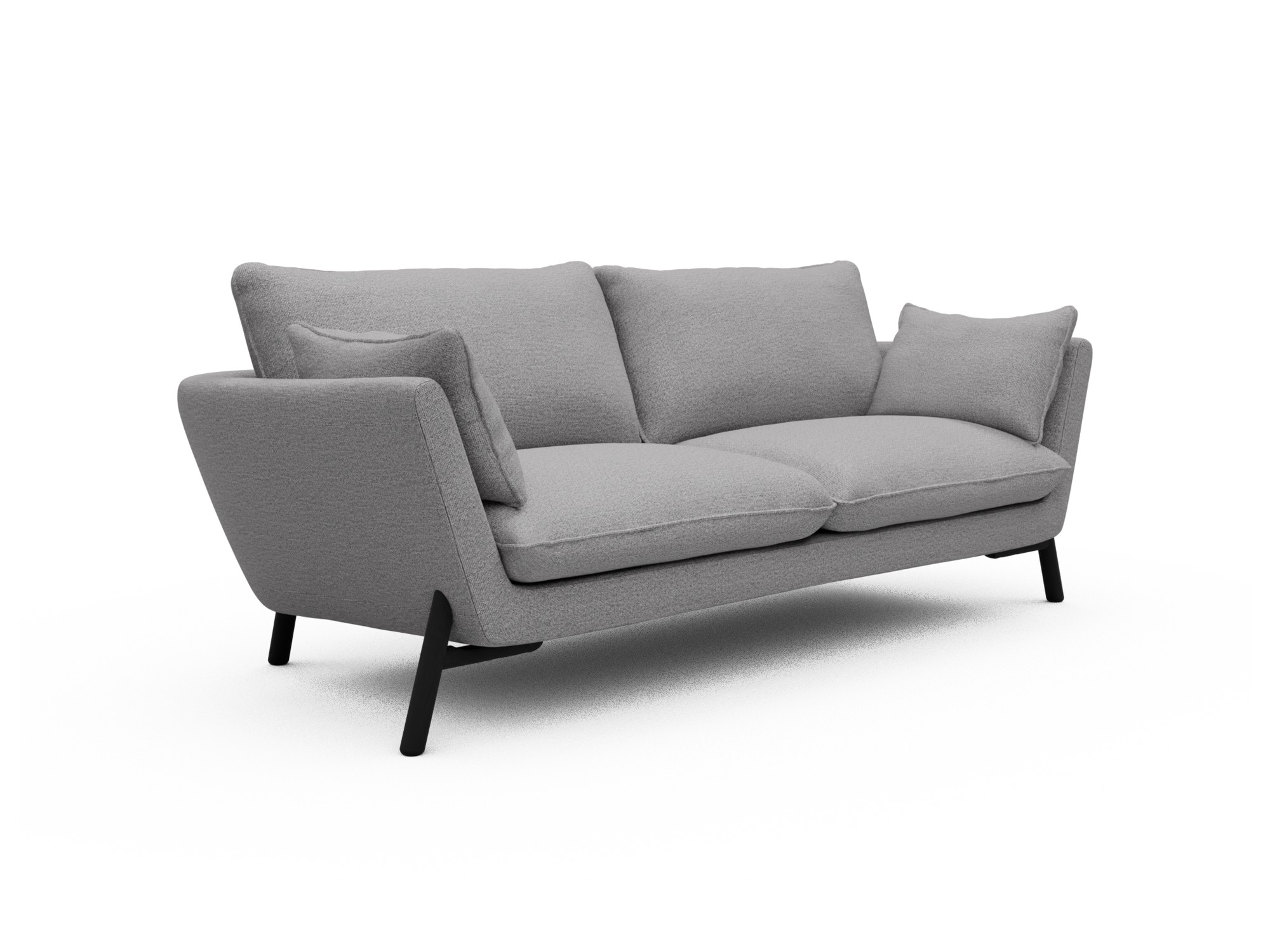 Skandi Home Sofa Emil 3-Sitzer Beinfarbe Eiche Schwarz Sama-Grey moebelfaktor