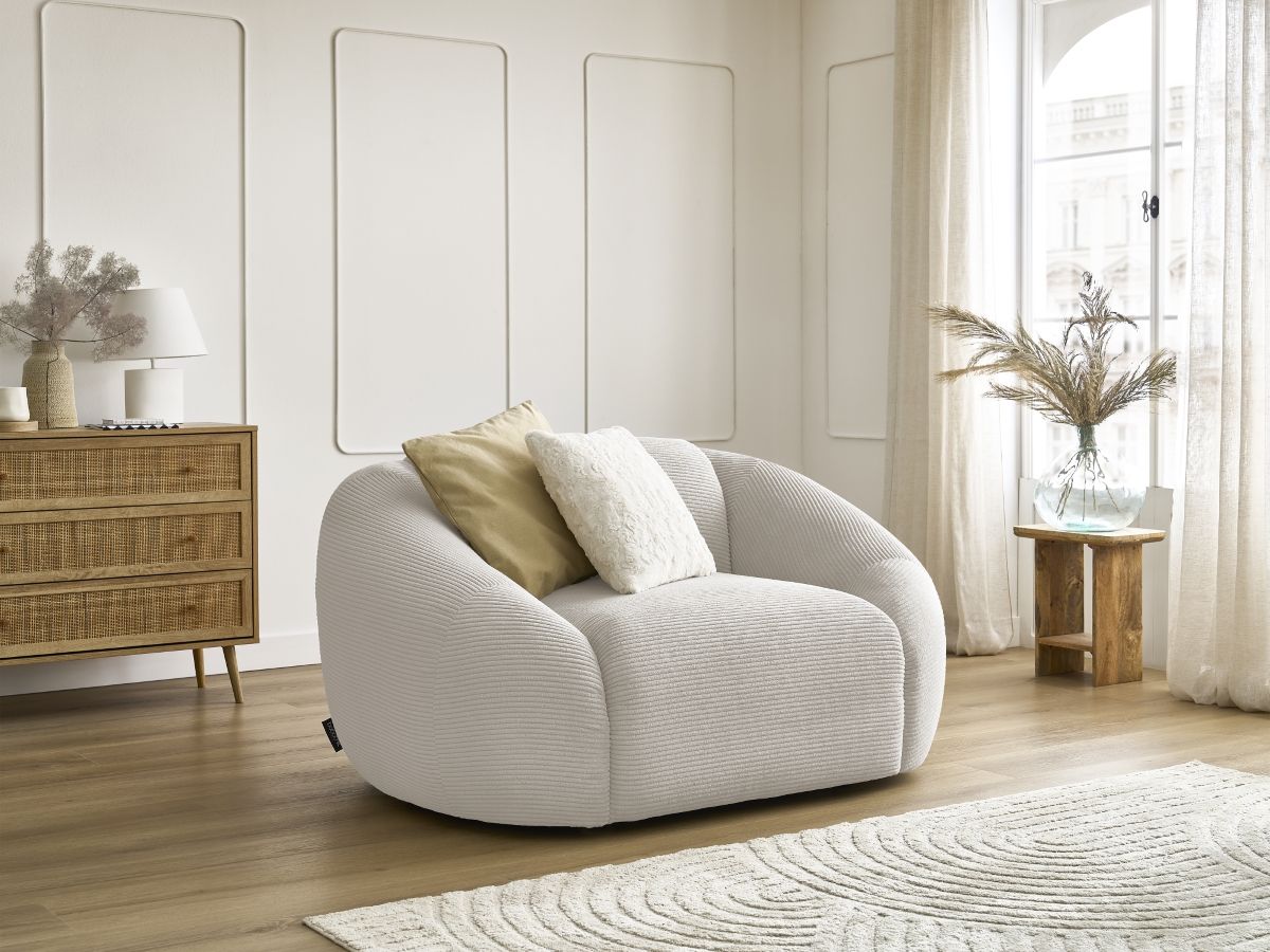 Bobochic Tina Sessel Cordsamt Beige