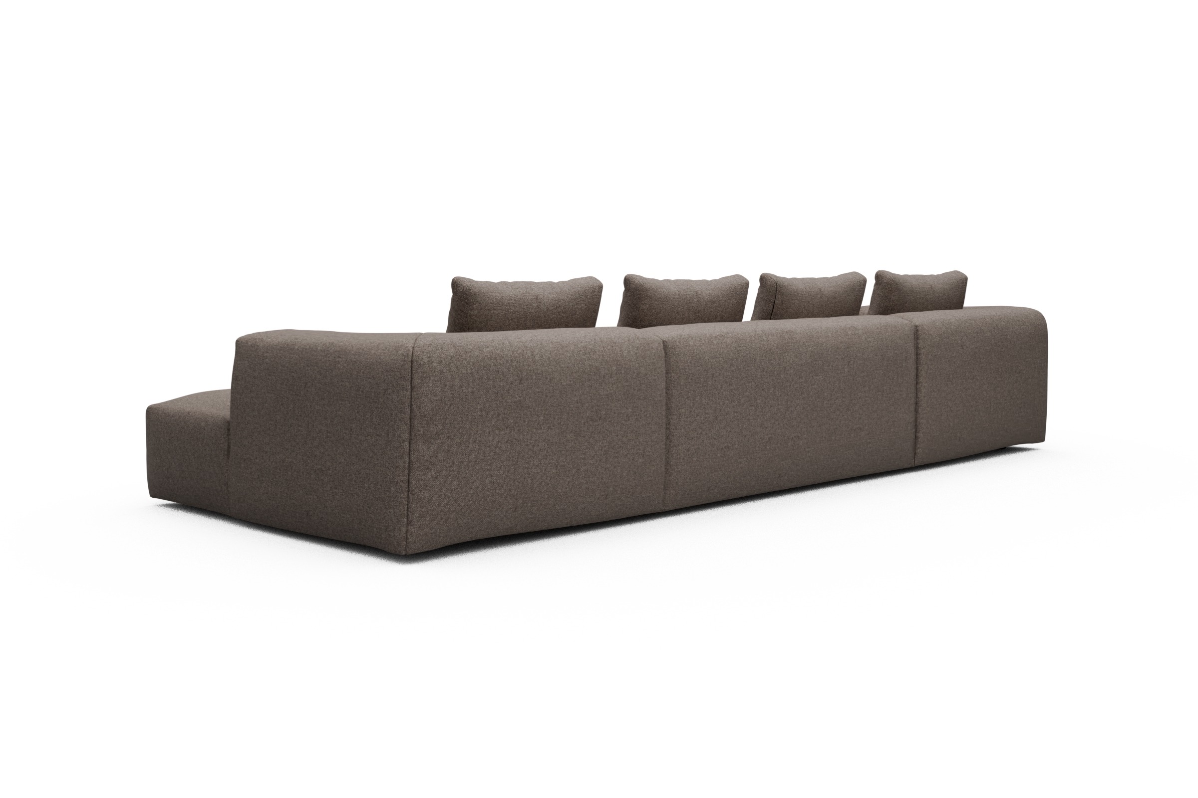 Wohnlandschaft Fred mit 2-Sitzer und Chaiselongue beidseitig Sama-Stone