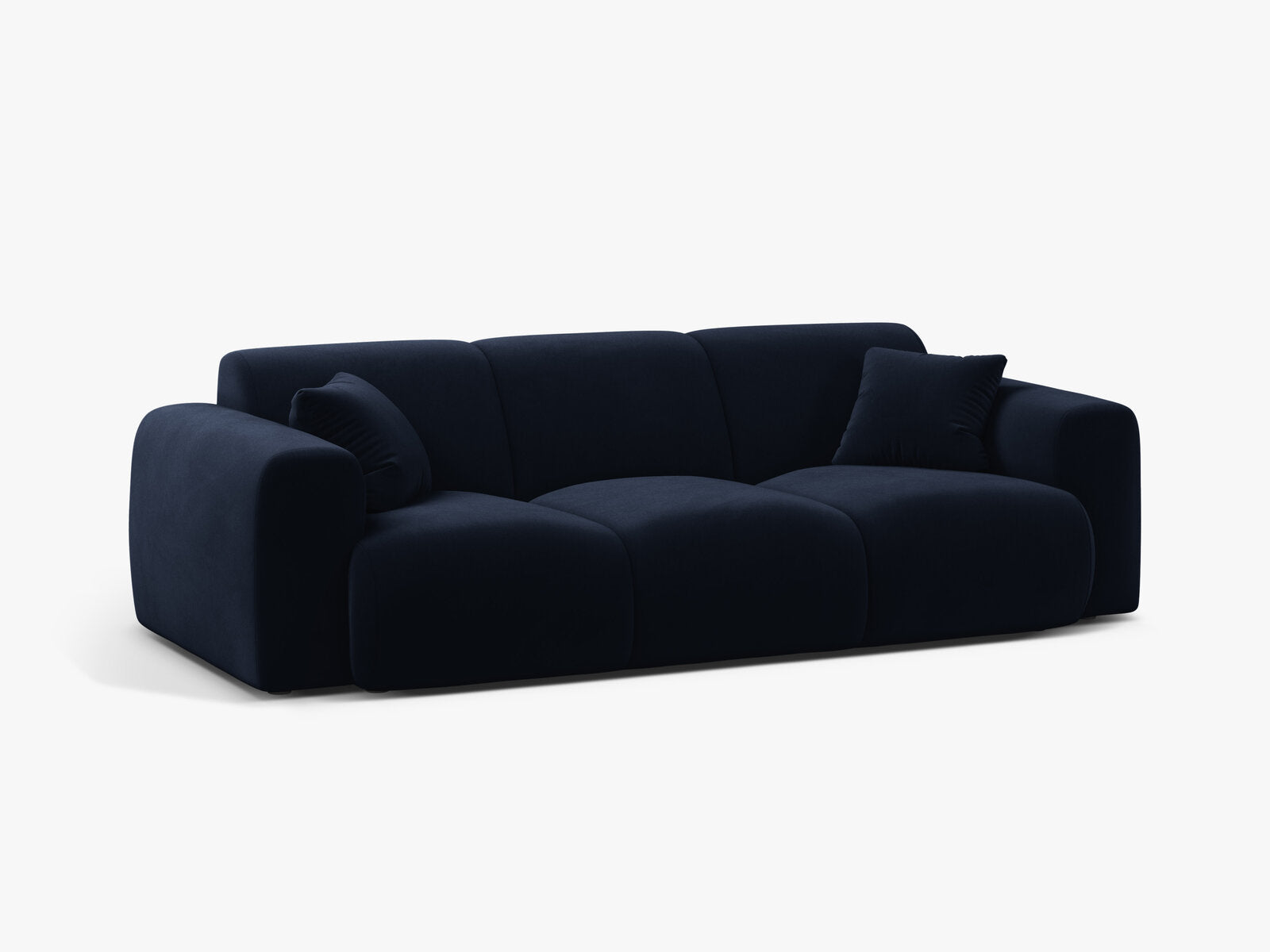 Micadoni Sofa Molino 3-Sitzer Samt Casino Königsblau