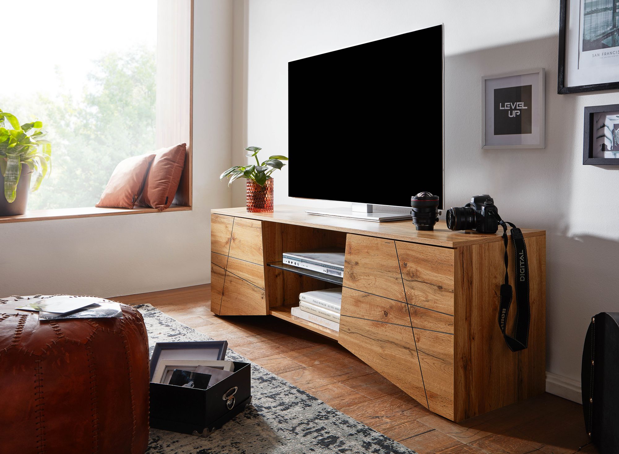 TV-Board Anholt Braun 160 × 40 × 50 cm