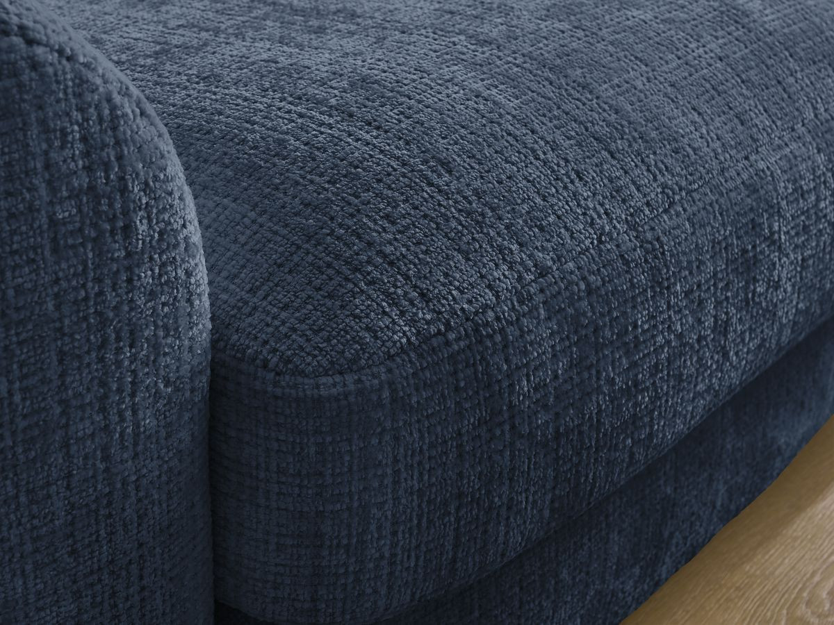 Bobochic Leonore Ecksofa Strukturstoff Dunkelblau Ecke rechts