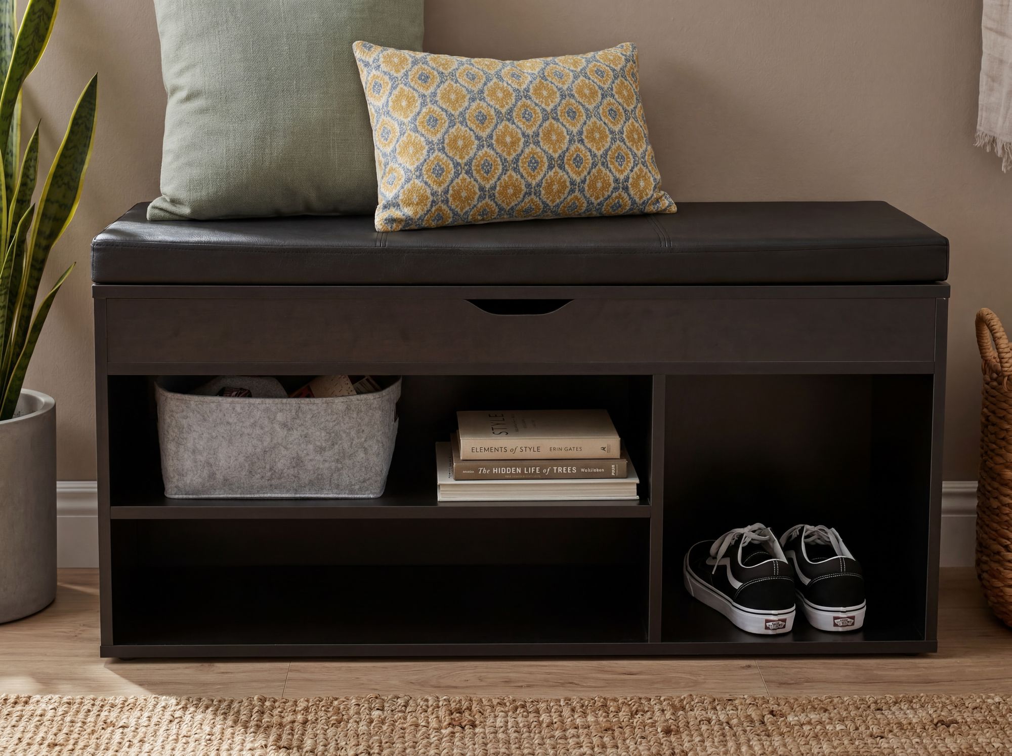 Schuhbank Verran Schwarz 104 × 32 × 51 cm