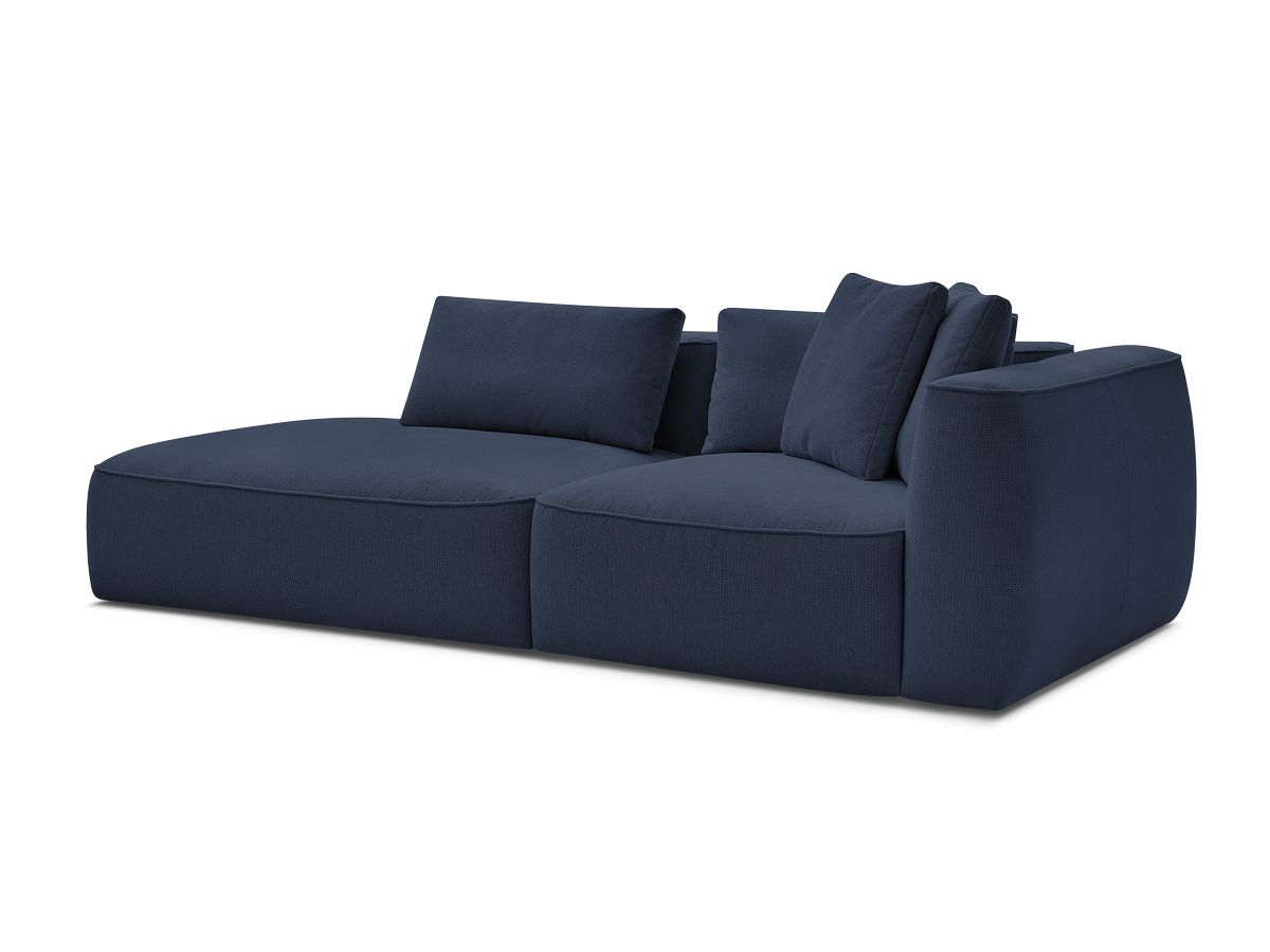 Bobochic Leopold Sofa 3-Sitzer Melange-Stoff Dunkelblau Armlehne rechts