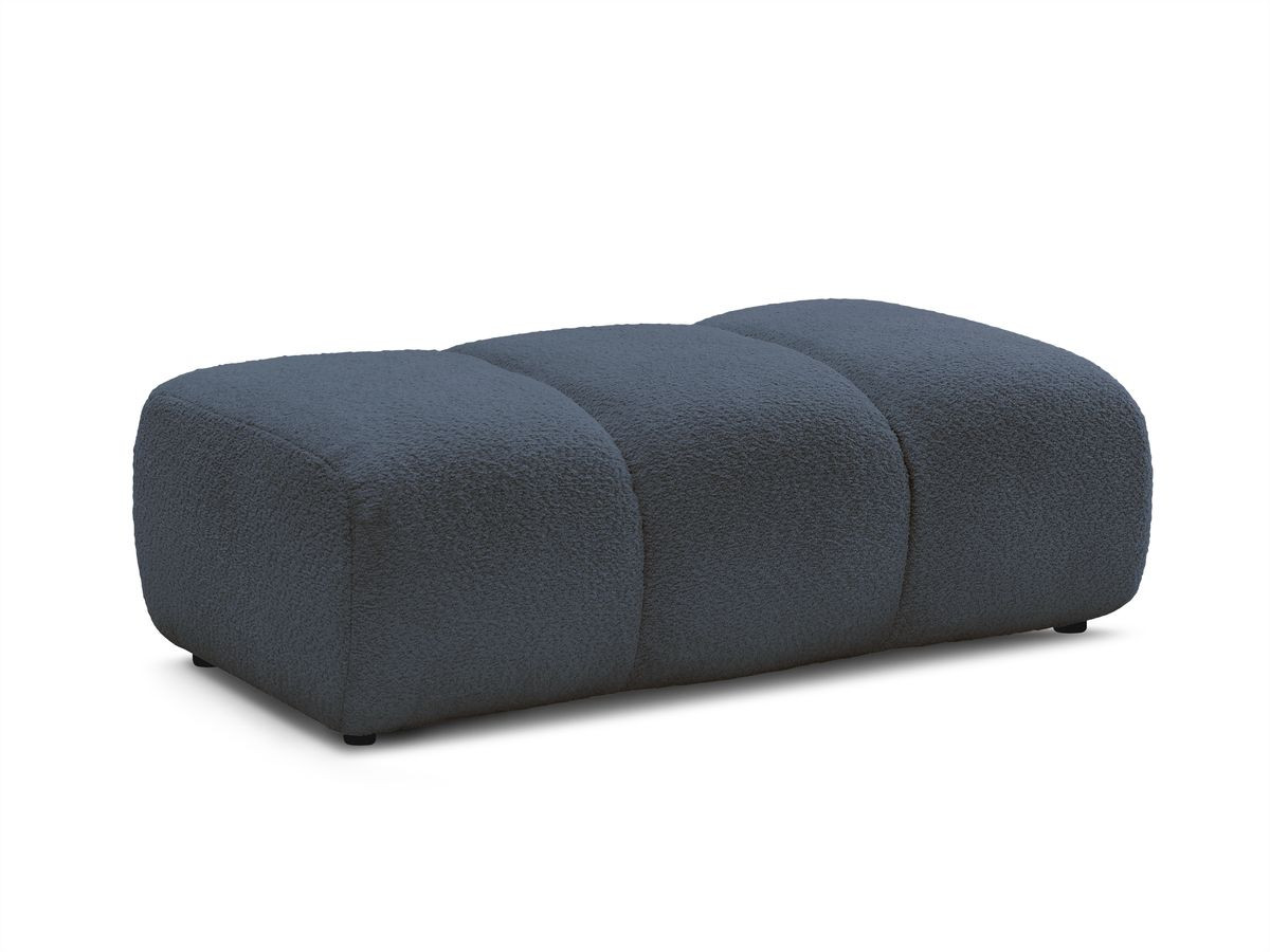 Bobochic Pamira Pouf Bouclé-Stoff Dunkelblau