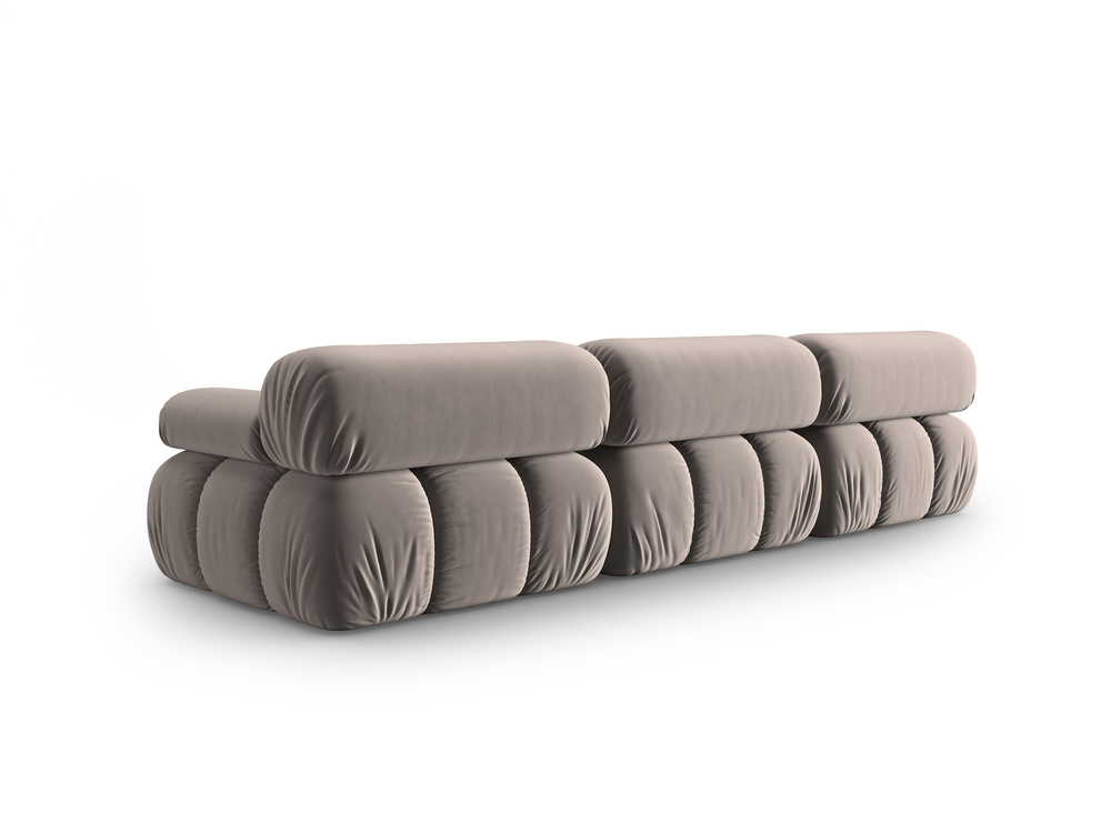 Cosmopolitan Design Sofa Cortina 3-Sitzer Samt Bluvel Cappuccino