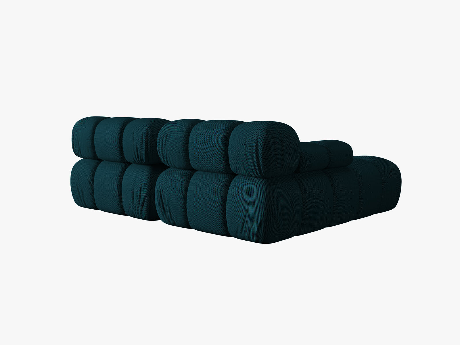 Micadoni Modulares Ecksofa Bellis 3-Sitzer Links 3D-Stoff Sonic Marineblau