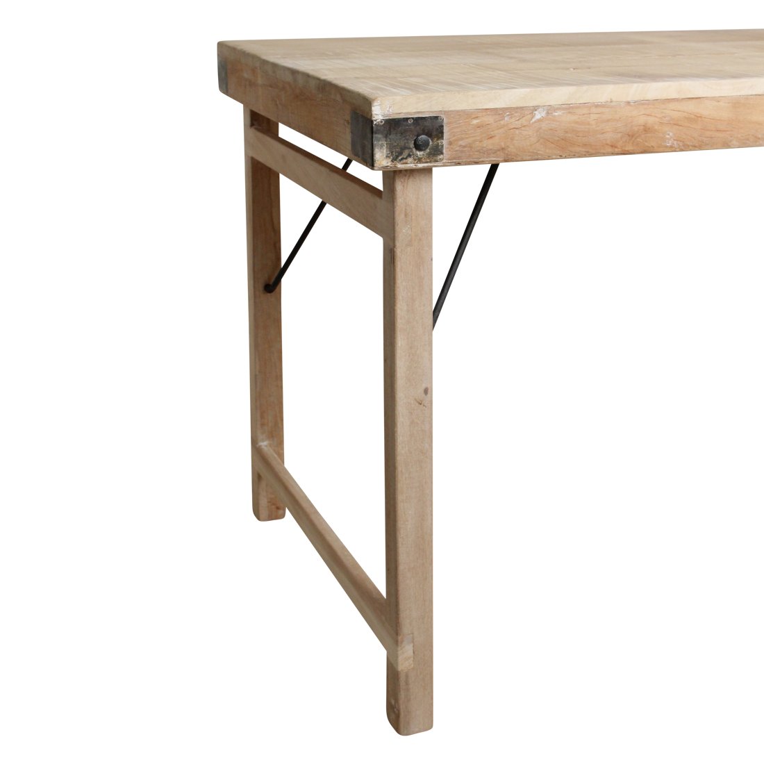 Raw Materials Klappbarer Esstisch Kalkwaschung 165x75x76cm