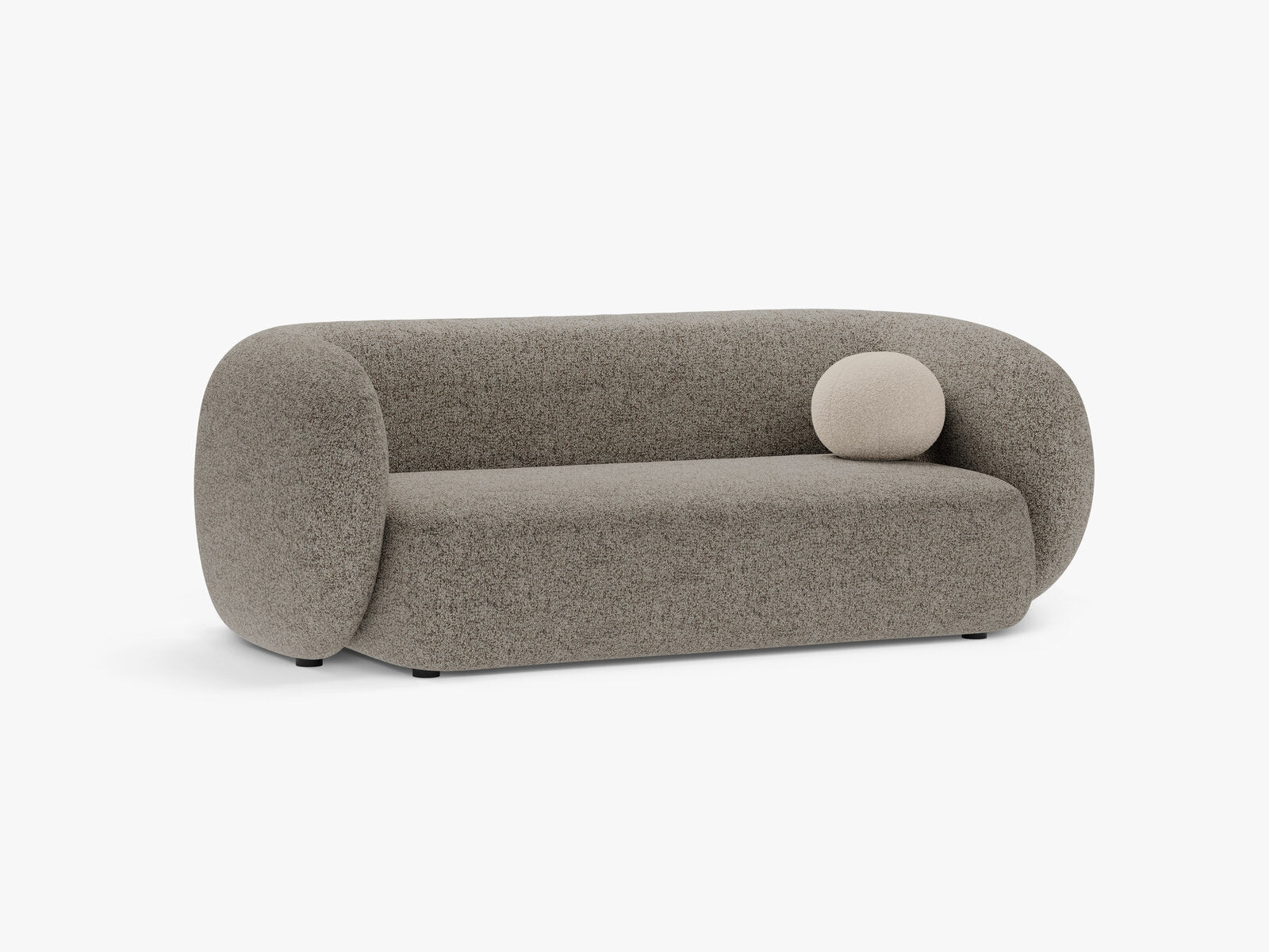 Micadoni Sofa Kate 2-Sitzer Strukturierter Stoff Puente Beige Melange