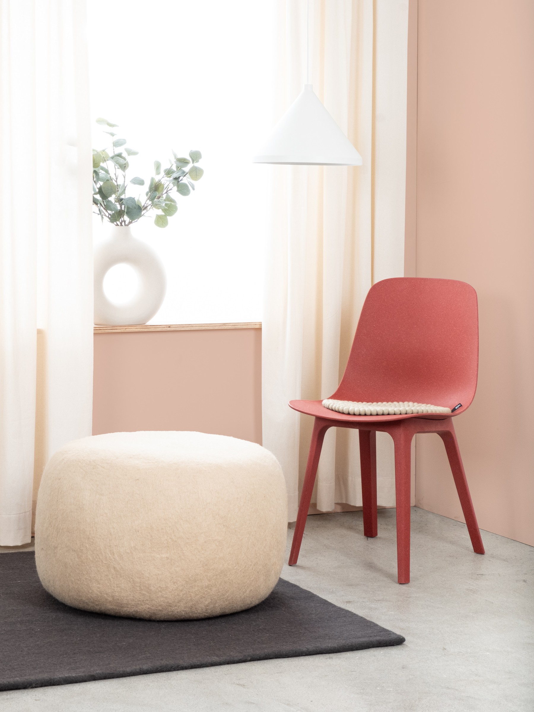 myfelt Levi Colour Pouf Beige Ø 48 x 18 cm