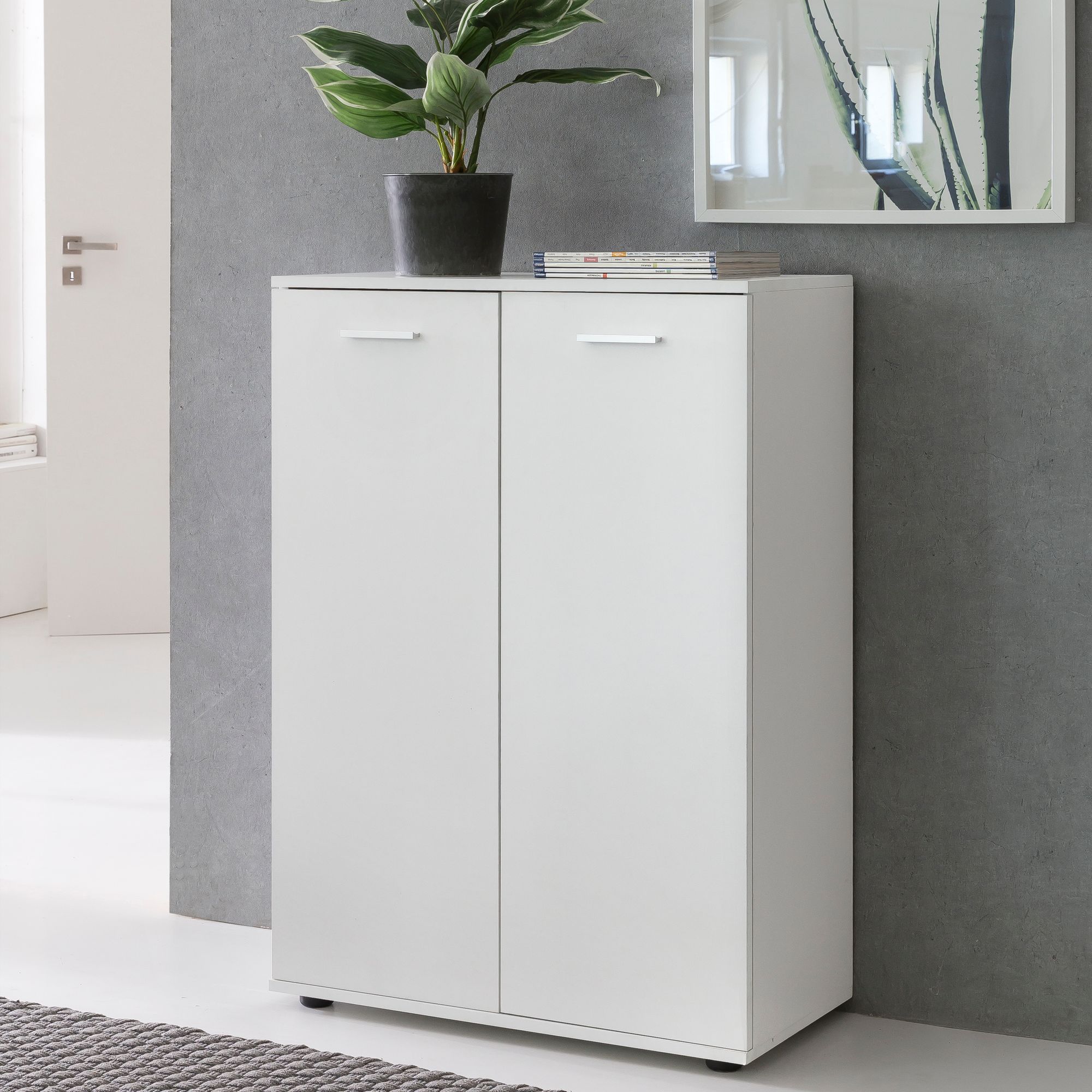 Kommode Vaxholm Weiß 71 × 35 × 104 cm