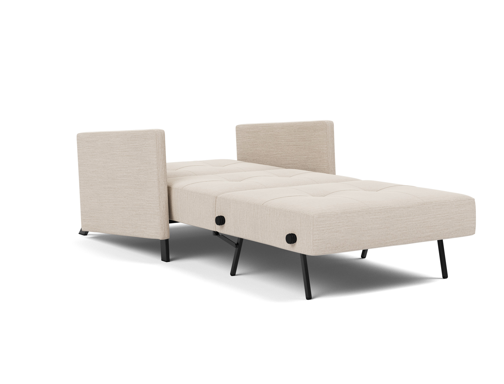 Schlafsessel Cubed 90 mit Armlehnen Webstoff Blida 612-Sand-Grey