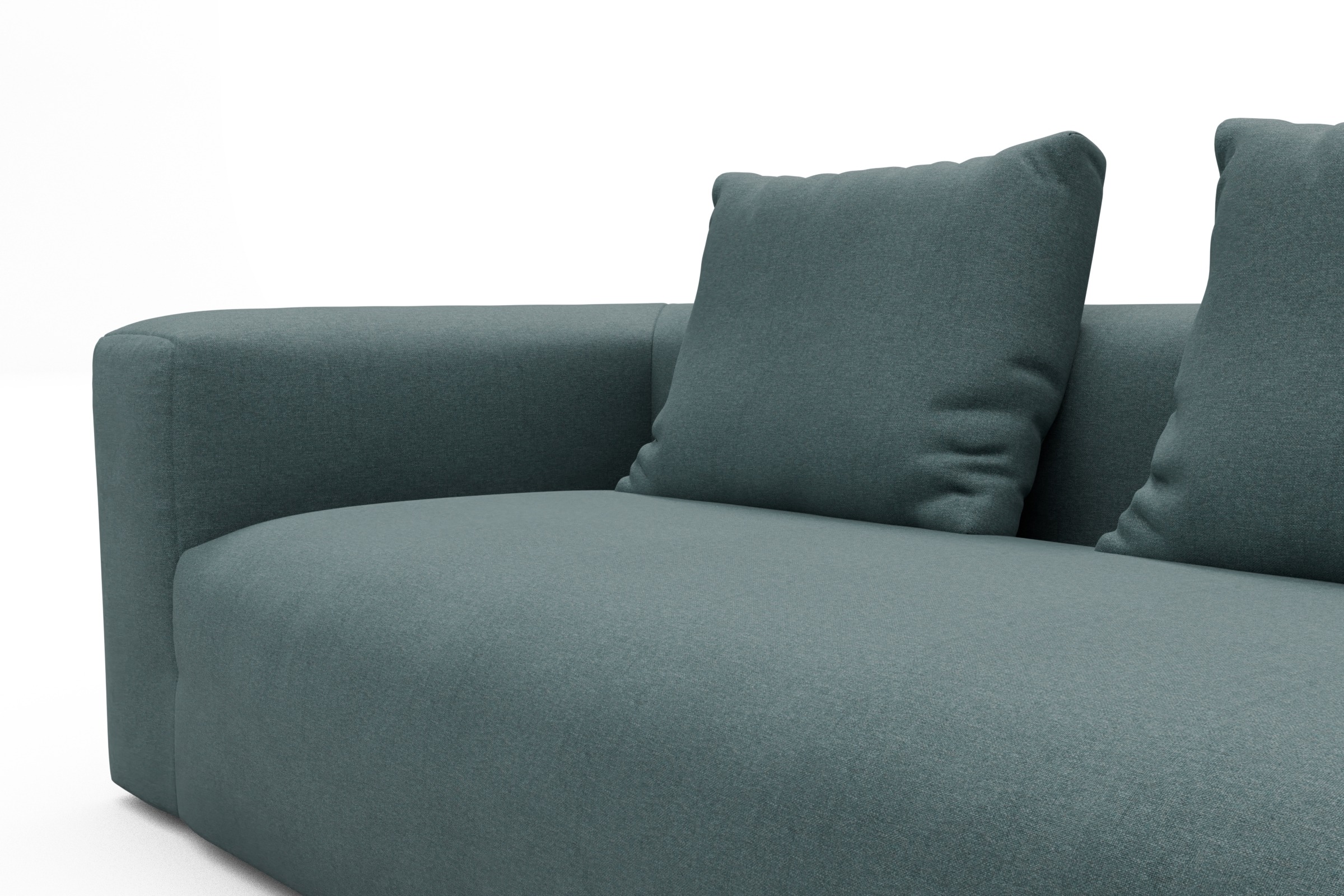 Wohnlandschaft Fred Chaiselongue rechts mit 2-Sitzer und lange Armlehne links Satya-Niagara