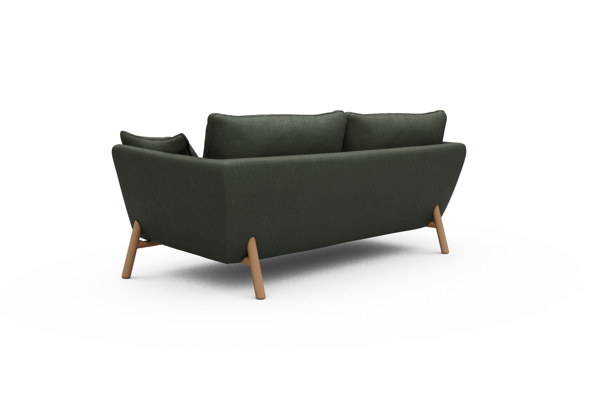 Sofa Emil 2-Sitzer Beinfarbe Eiche Natur Denari-Forest-Green