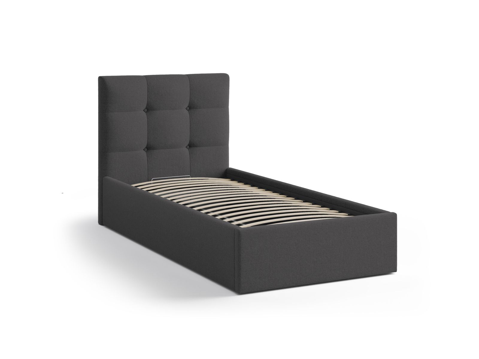 Micadoni Bett Phaedra Strukturierter Stoff Moly Anthrazit 90x200