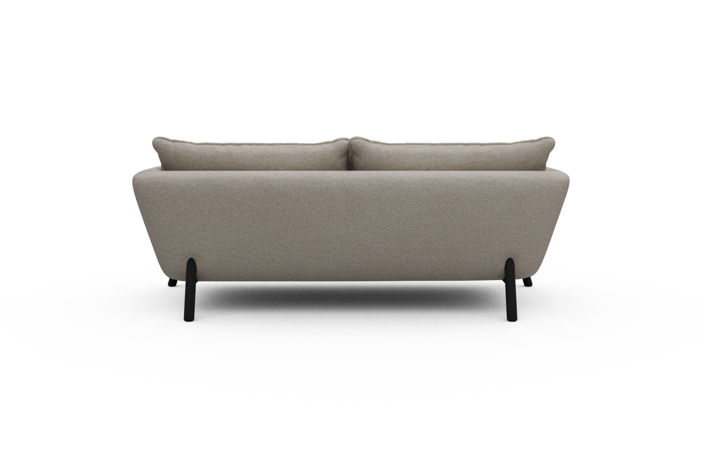 Sofa Emil PREMIUM 2-Sitzer Beinfarbe Eiche Schwarz Aivi-Lace-Beige