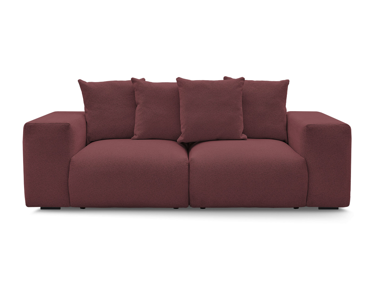 Bobochic Voltaire Sofa 3-Sitzer 248 × 100 cm Melange-Stoff Rot