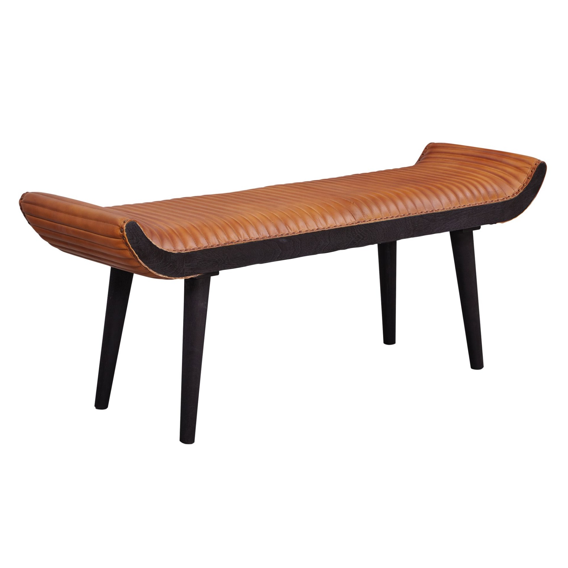 Sitzbank Slagelse Echtleder Braun 125 × 38 × 51 cm