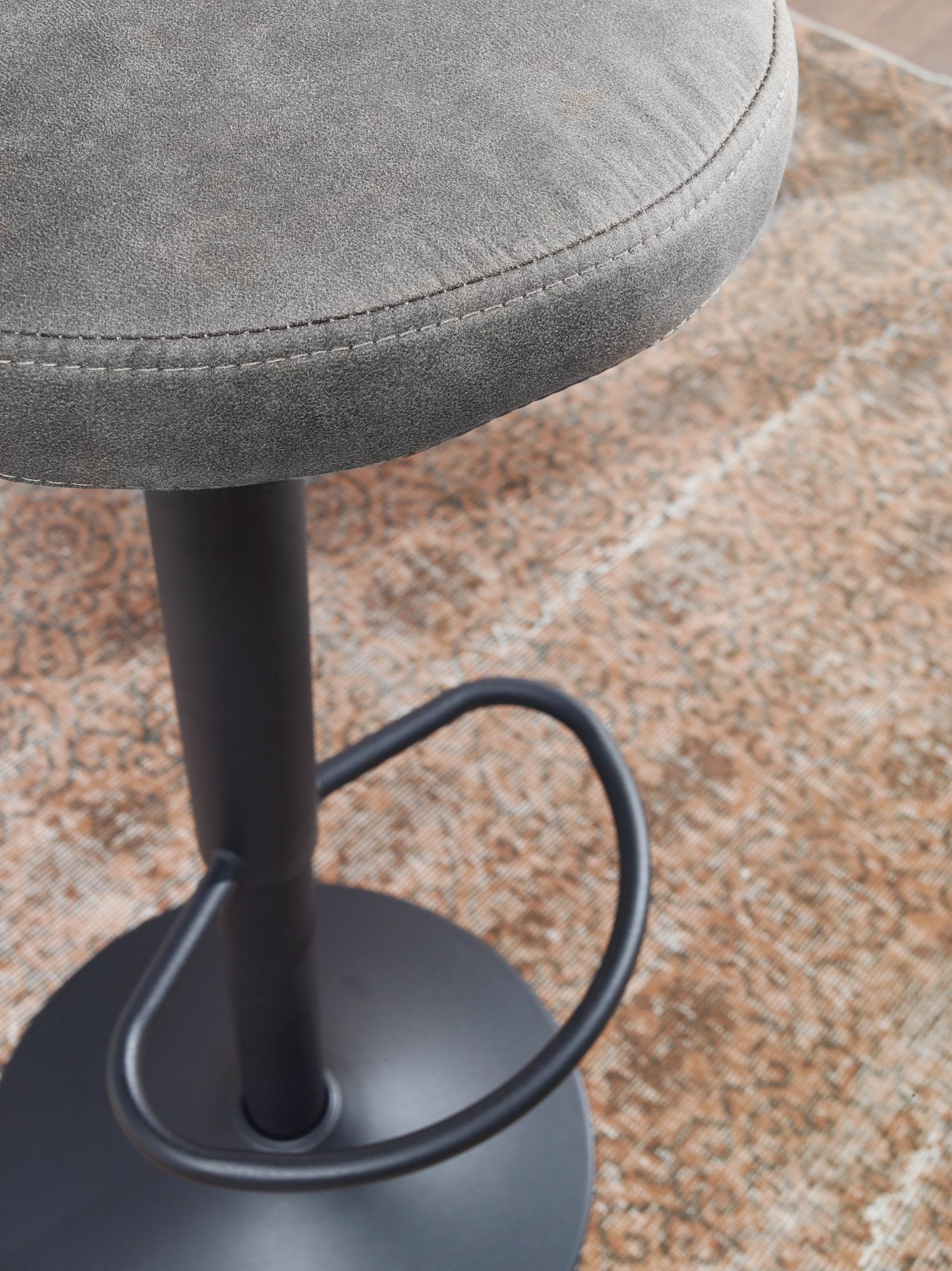 Barhocker Hvalba Stoff Grau 40 × 40 × 79 cm
