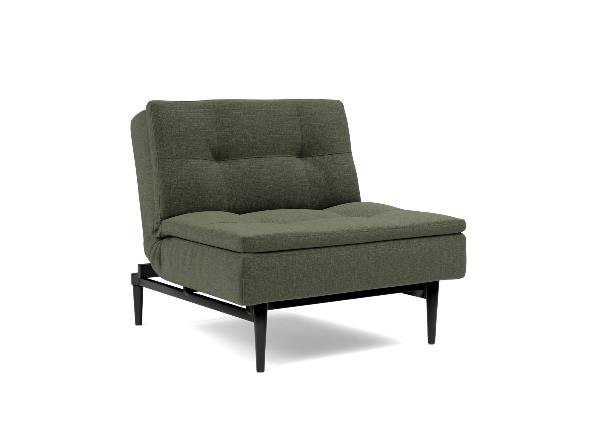 Sessel Dublexo Chenille Esina 413-Olive-Green Beine Styletto Eiche schwarz