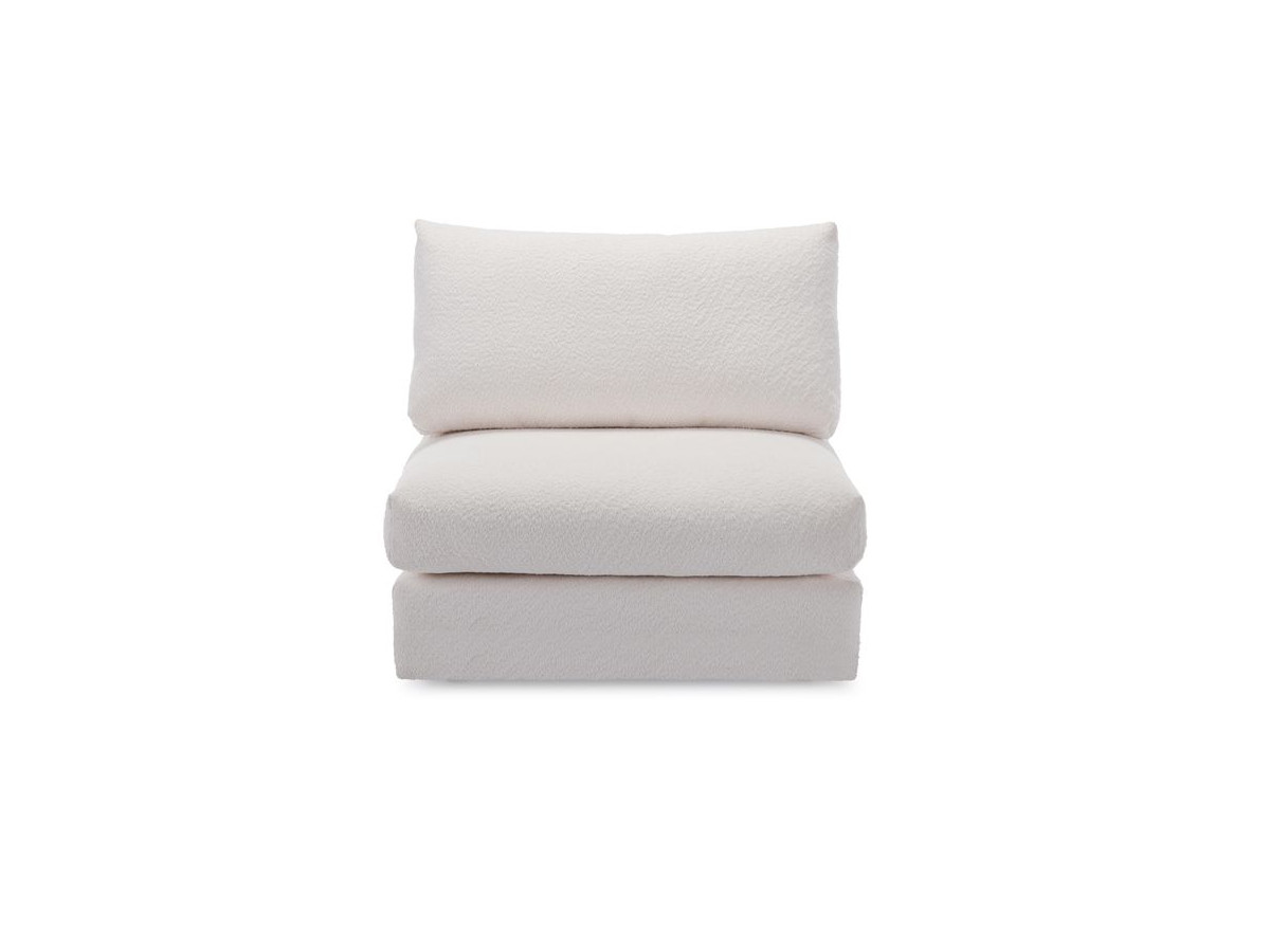 Bobochic Paris Sofamodul 1-Sitzer Bouclé-Stoff Weiß